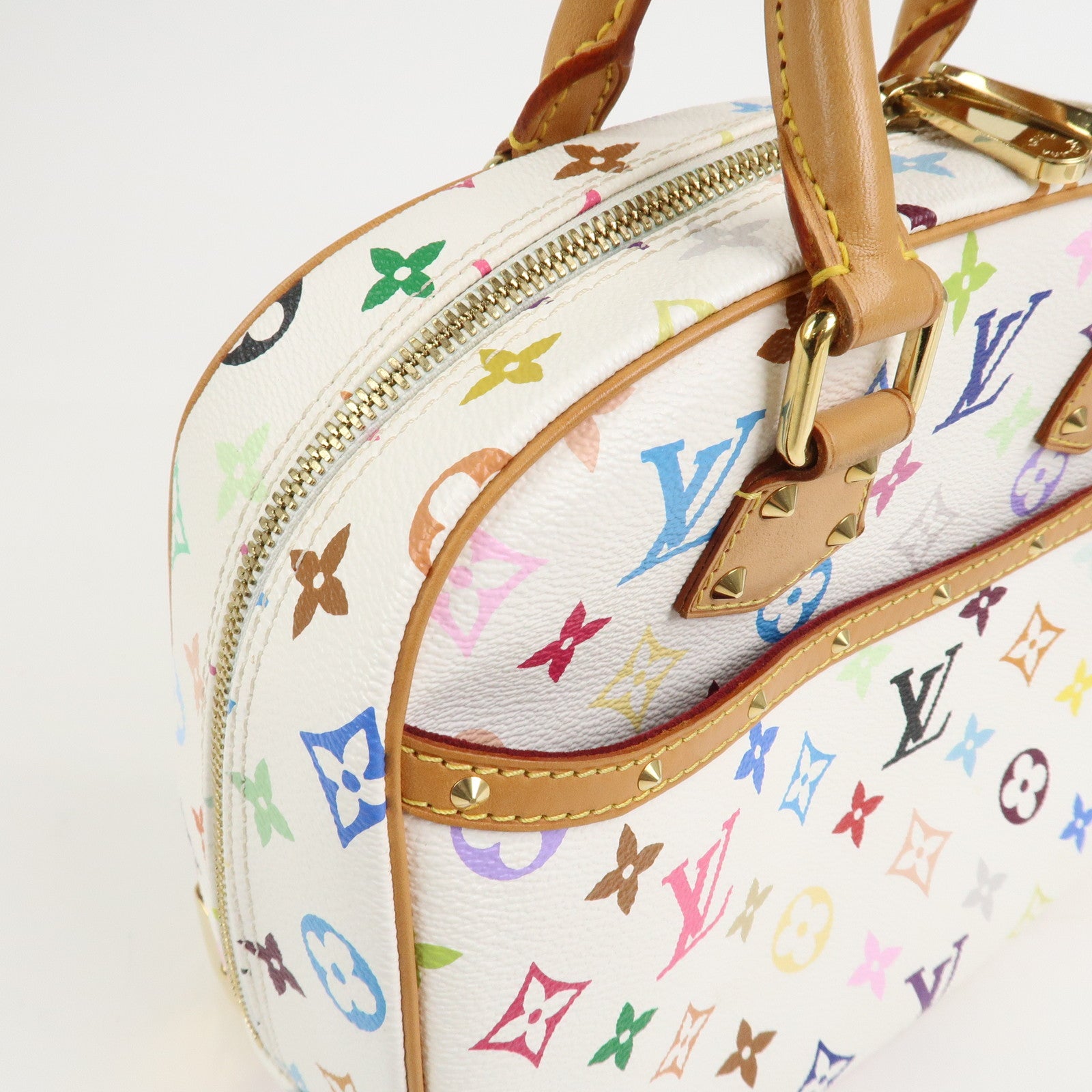 Louis Vuitton Monogram Multicolor Trouville Hand Bag Blanc M92663