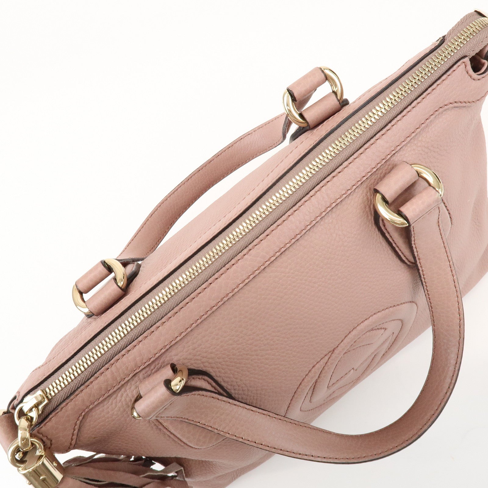 GUCCI SOHO Leather 2Way Bag Hand Bag Shoulder Bag Pink 308362