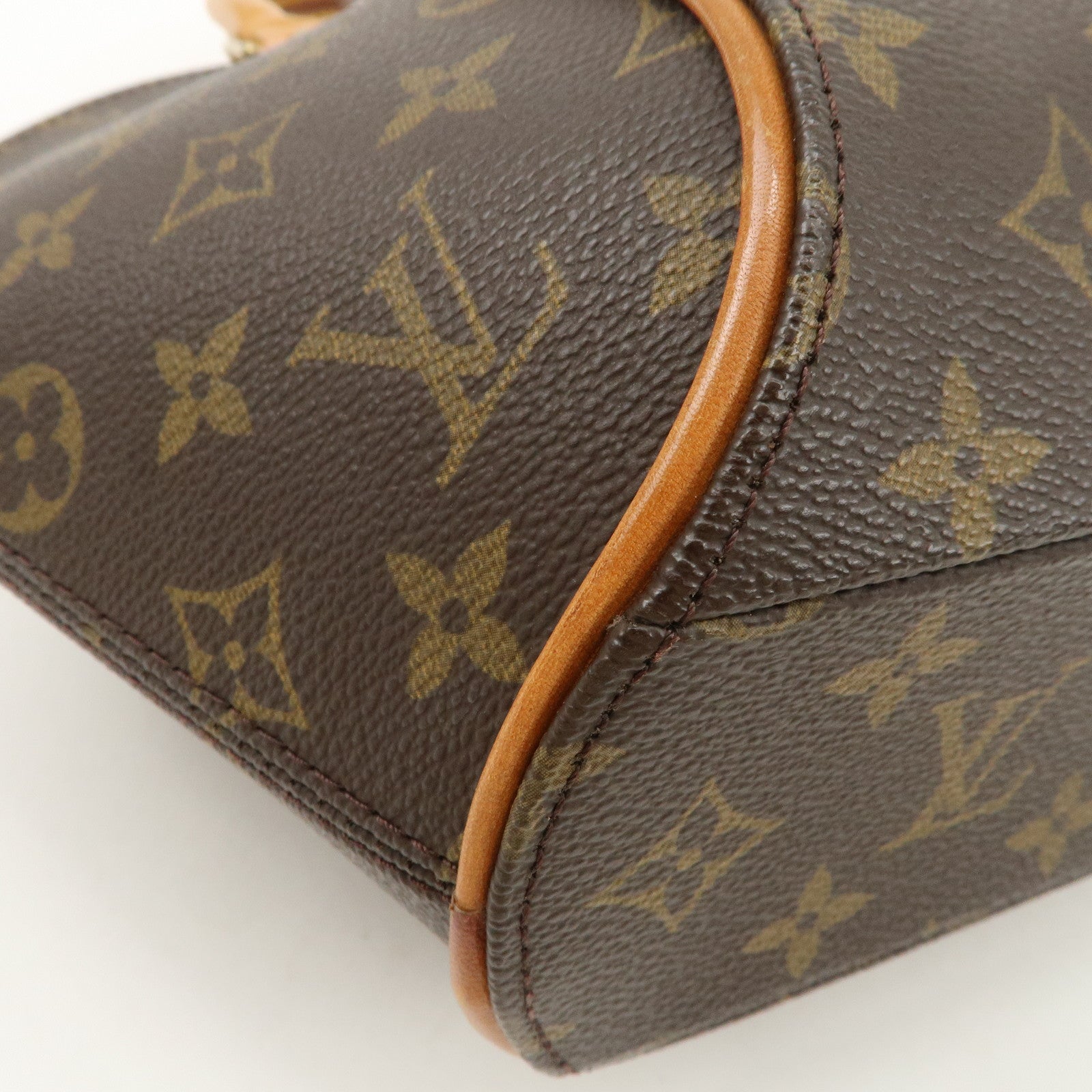 Louis Vuitton Monogram Ellipse PM Hand Bag Brown Gold Hardware M51127 Used