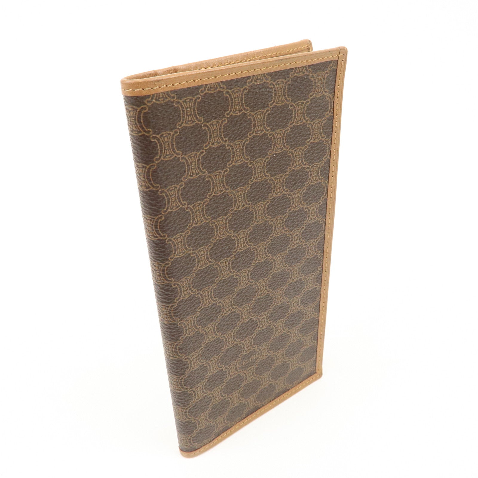 CELINE Macadam PVC Leather Long Wallet Brown