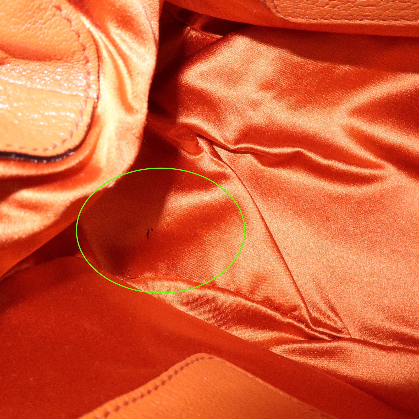 MIU MIU Madras Leather 2Way Bag Hand Bag Shoulder Bag Orange