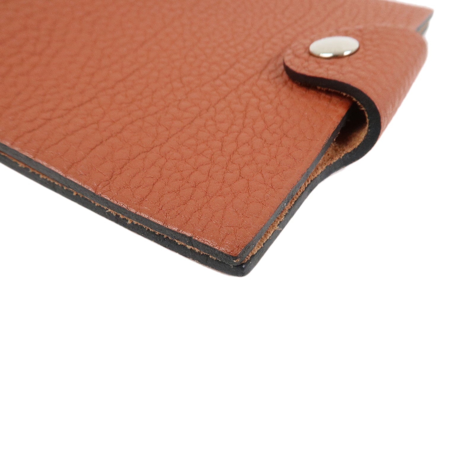 HERMES Ulysse Mini Leather A Stamped Notebook Planner Cover Brown