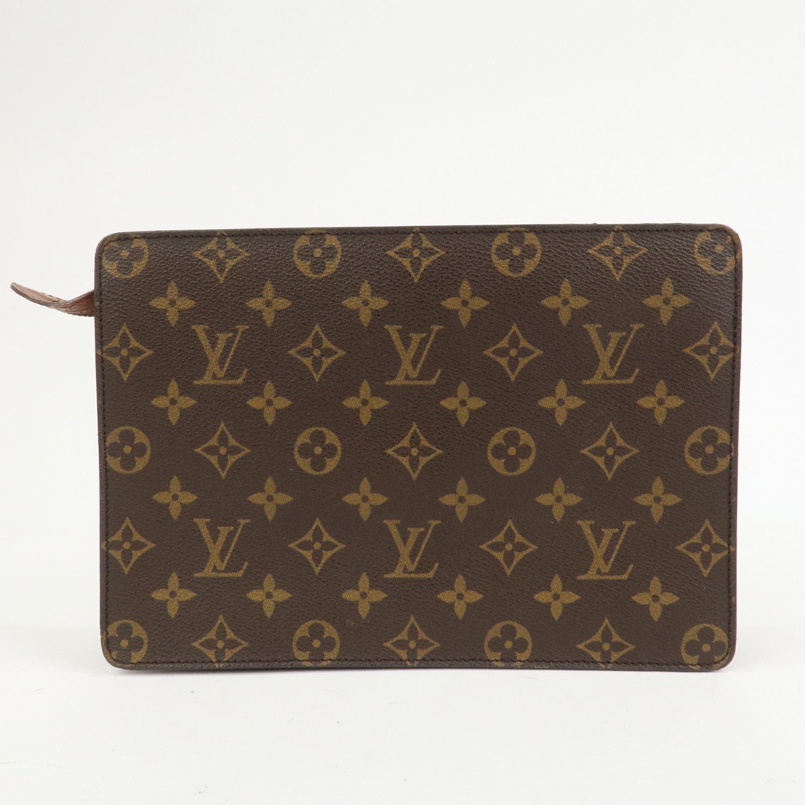 Louis Vuitton Monogram Pochette Homme Clutch Bag Brown M51795