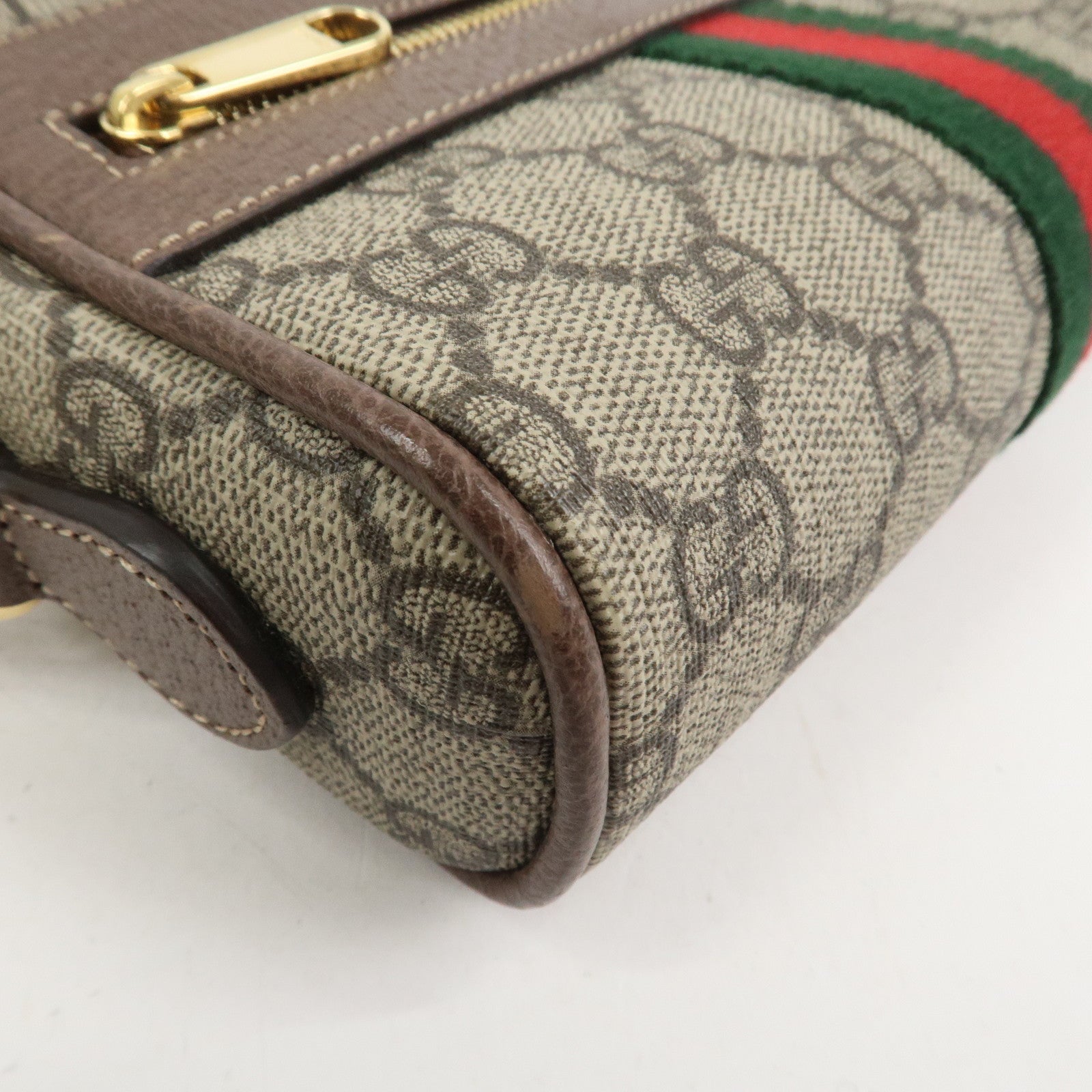 GUCCI Ophidia Sherry GG Supreme PVC Shoulder Bag Beige