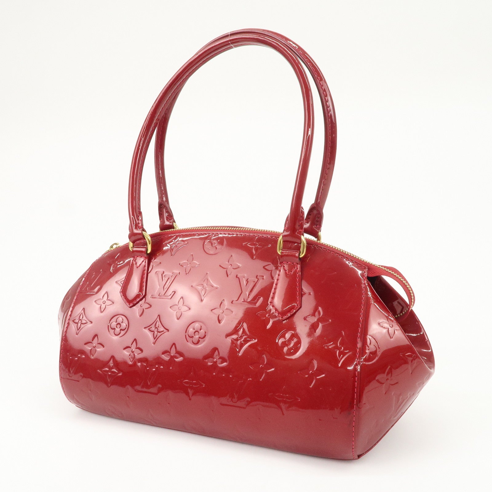 Louis Vuitton Monogram Vernis Sherwood PM Shoulder Bag Red M91494