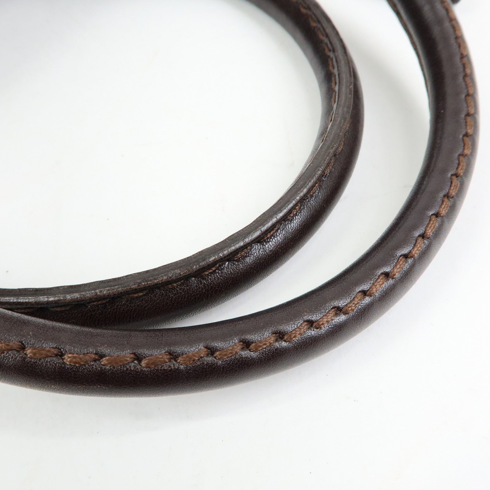 TOD'S Logo Leather Shoulder Bag Hand Bag Brown