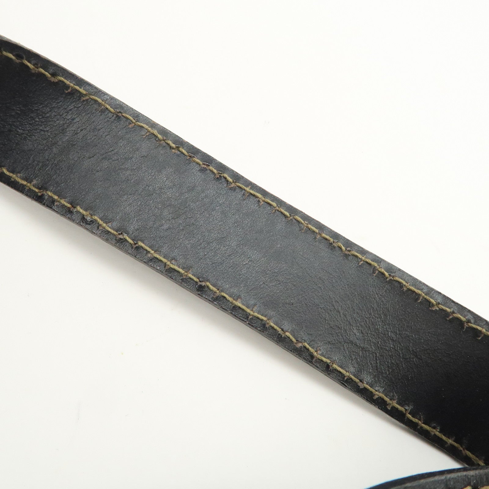 FENDI PVC Canvas Leather Back Pack Body Bag Black Brown 14559