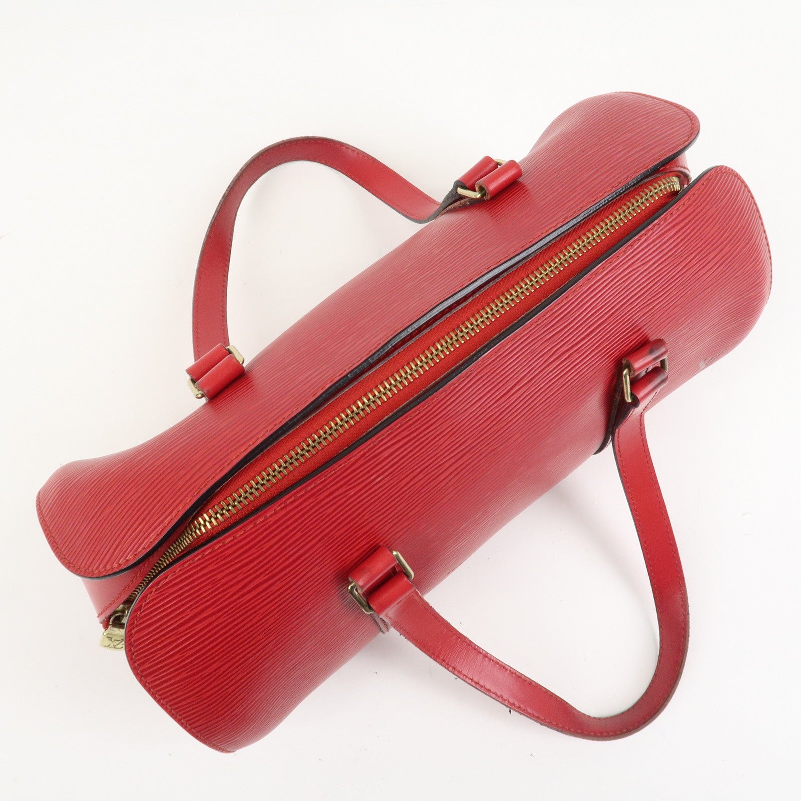 Louis Vuitton Epi Soufflot Hand Bag Castillian Red M52227
