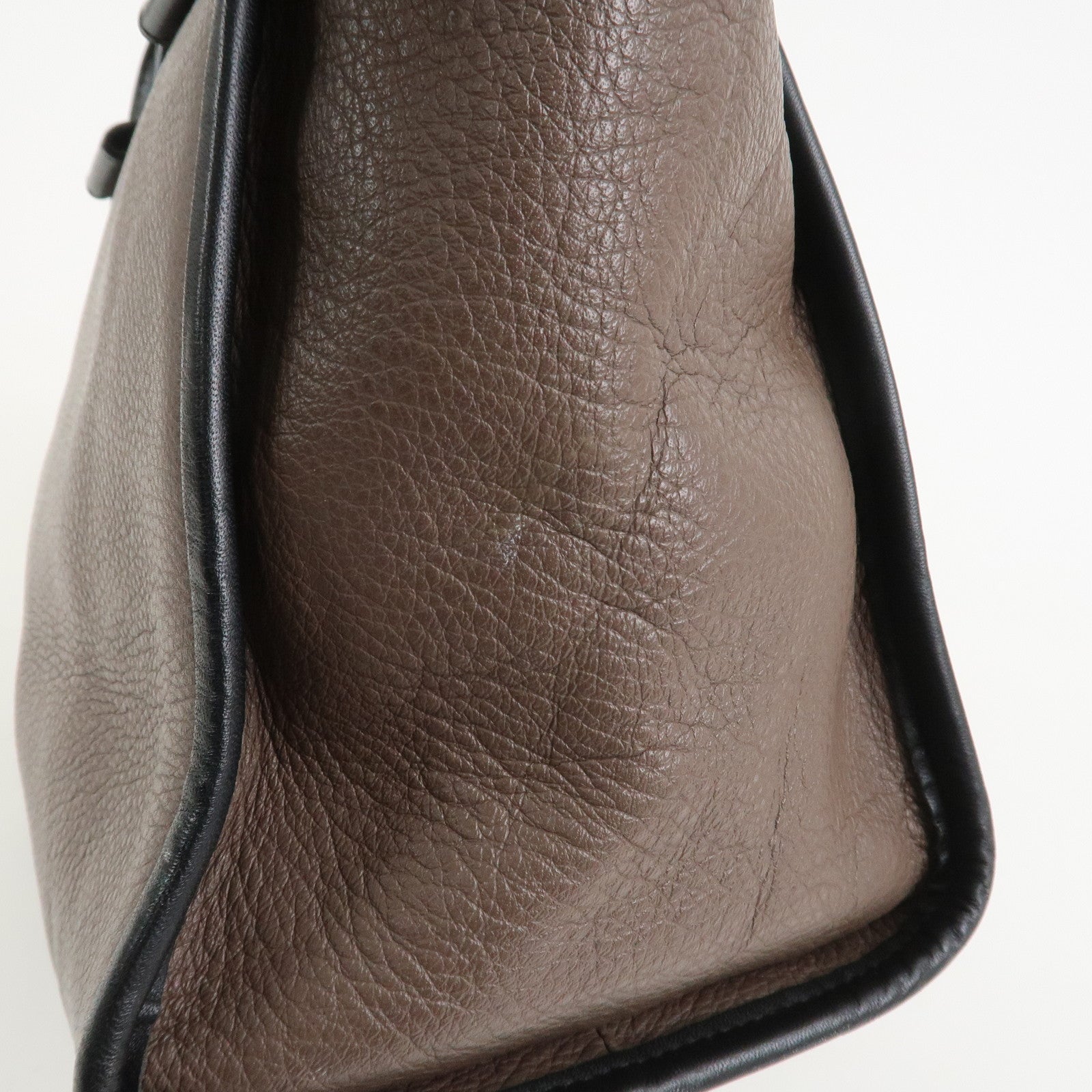 Chloe See by Chloe Leather Tote Bag Hand Bag Gray