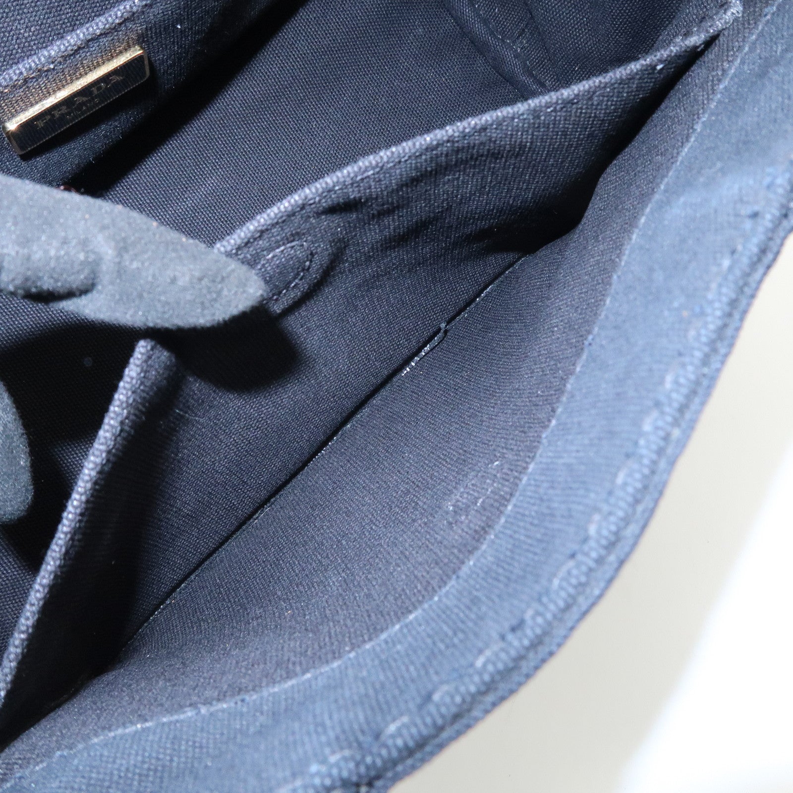 PRADA Logo Canapa Mini Canvas 2Way Bag Hand Bag Shoulder Bag 1BG439