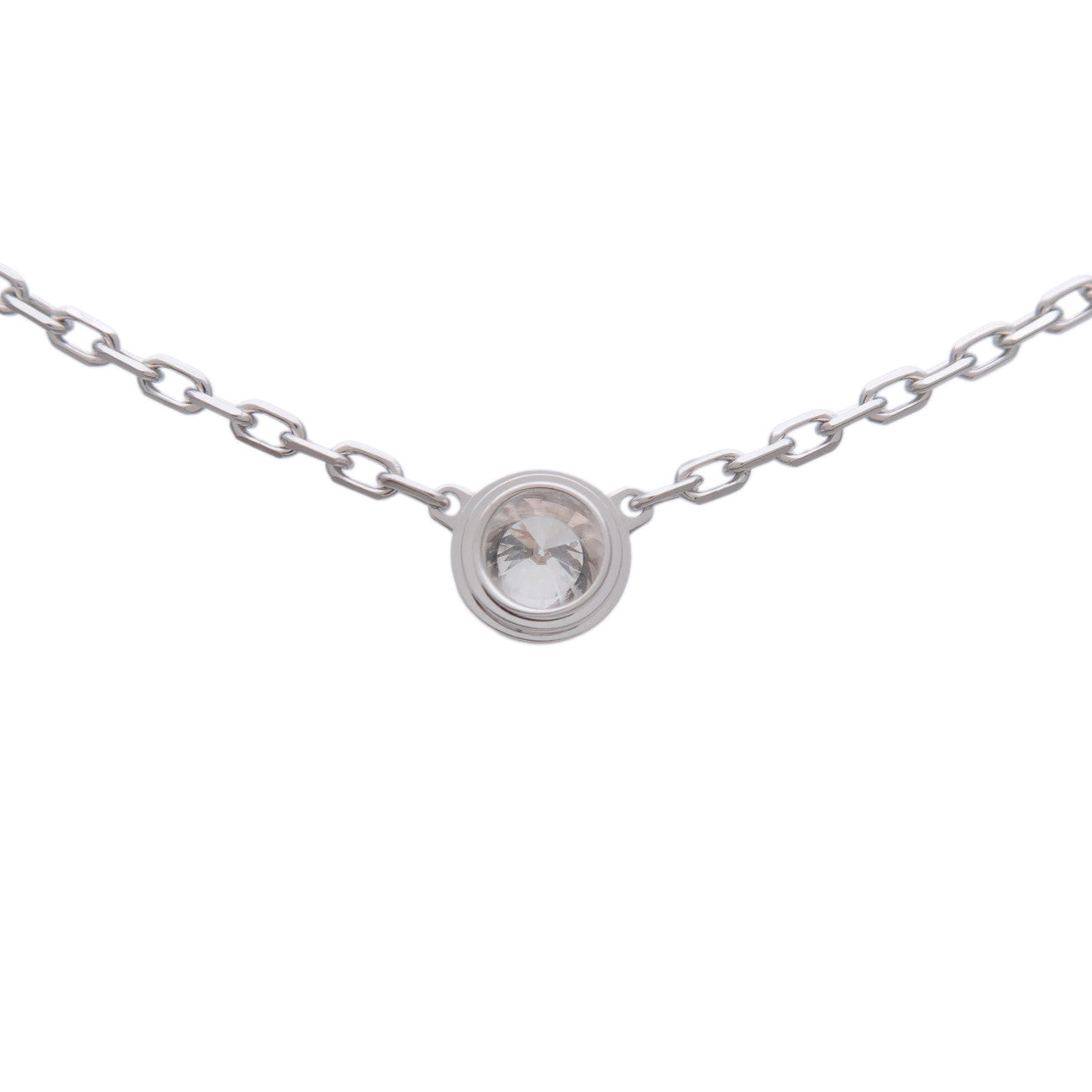 Cartier Diamants Legers Necklace SM Diamond D'amour 0.09ct K18WG