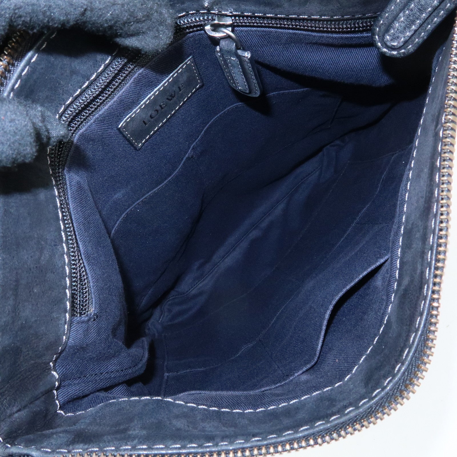 LOEWE Anagram Calf Leather Shoulder Bag Crossbody Bag Black