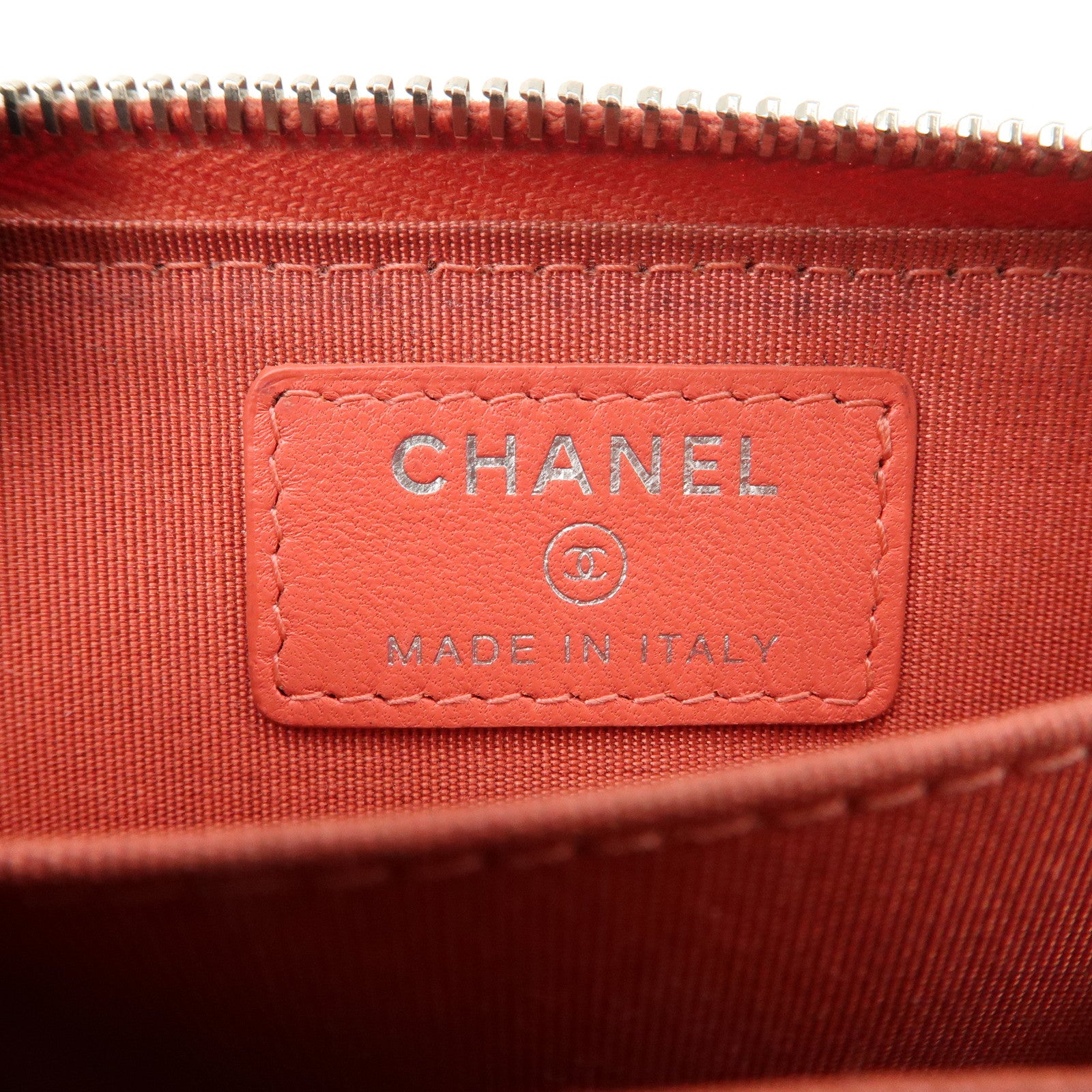 CHANEL Matelasse Lamb Skin Coin Case Coin Purse Pink Blue