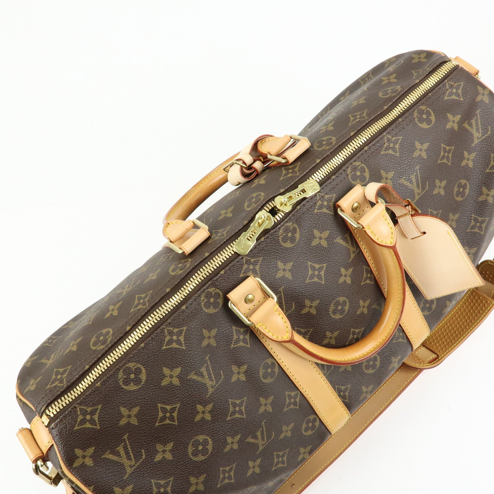 Louis Vuitton Monogram Keep All Bandouliere 45 Boston Bag M41418