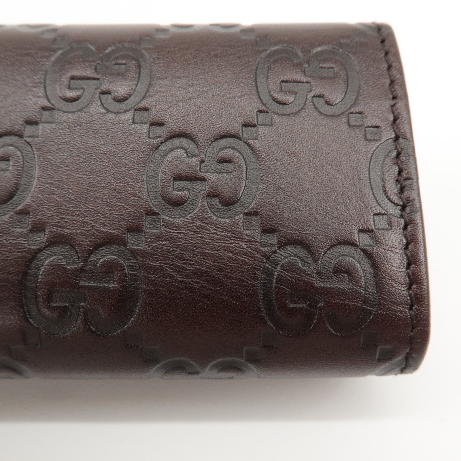 GUCCI Guccissima Leather 6 Rings Key Case Key Holder Brown 138093 Used