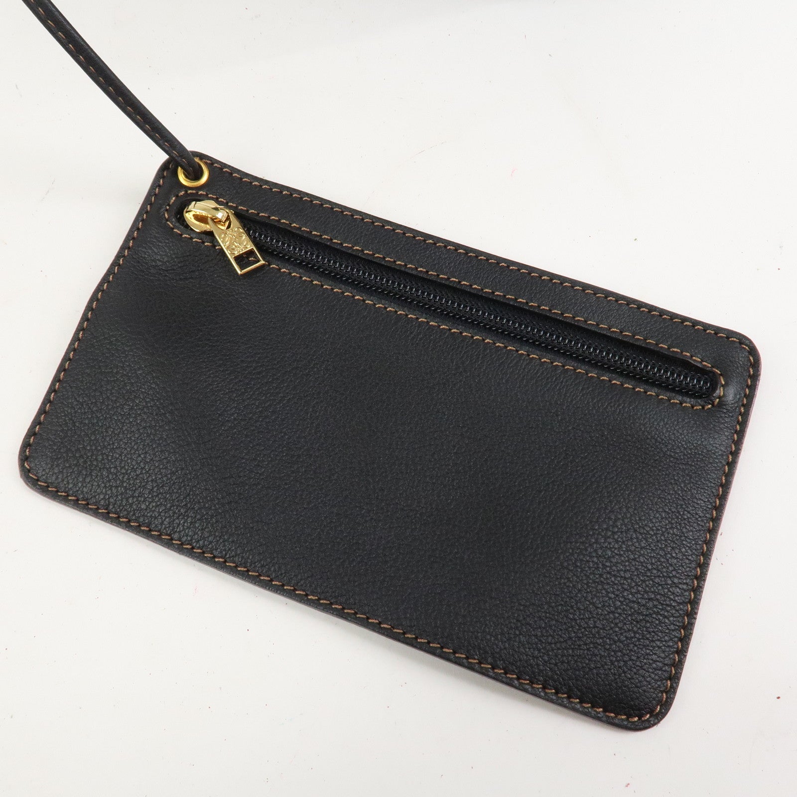 LOEWE Anagram Leather 2WAY Bag Shoulder Bag Hand Bag Black