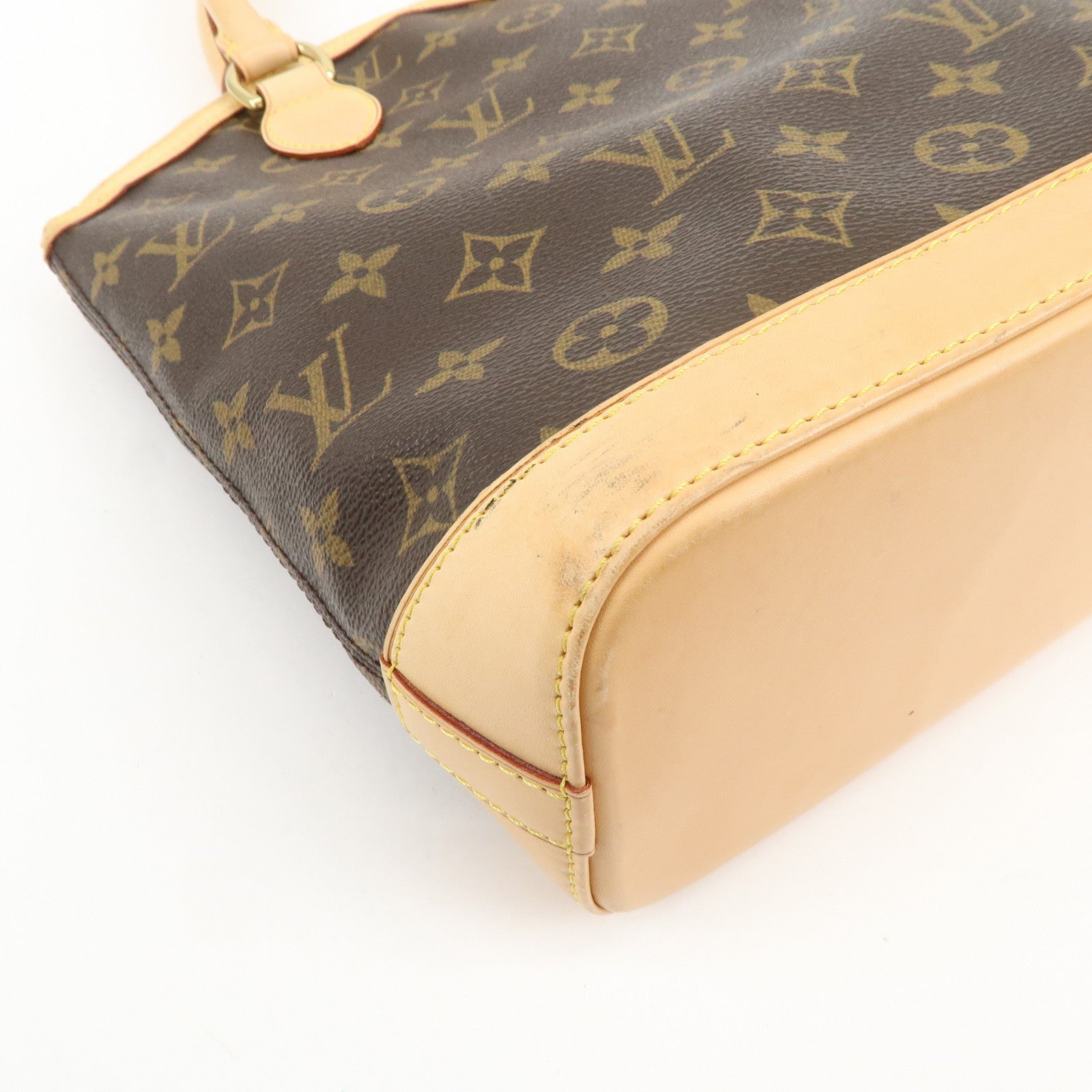 Louis Vuitton Monogram Lockit Hand Bag Brown M40102
