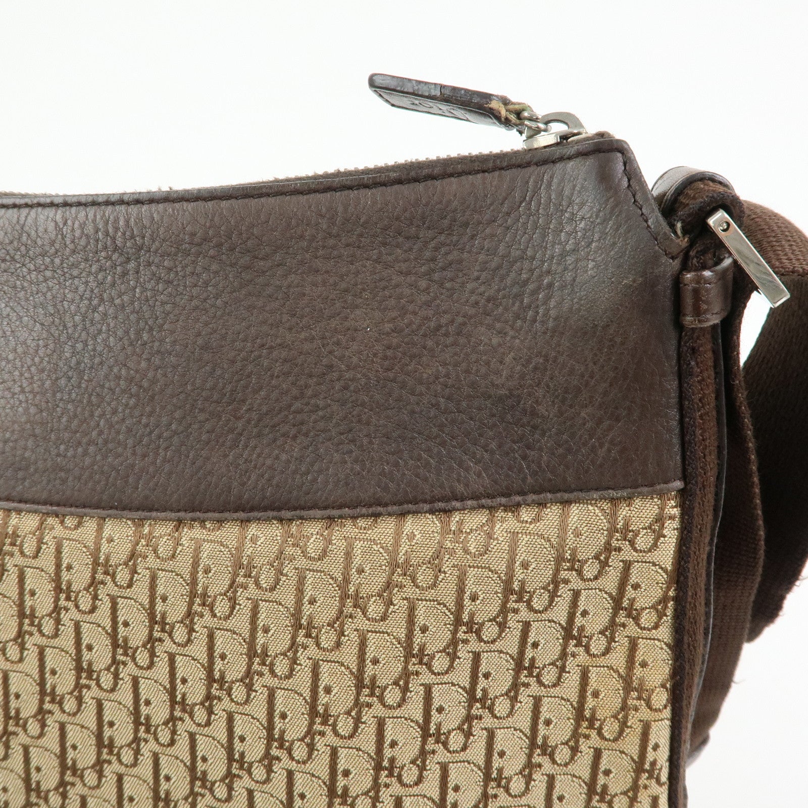 Christian Dior Street Chic Trotter Canvas Leather Shoulder Bag
