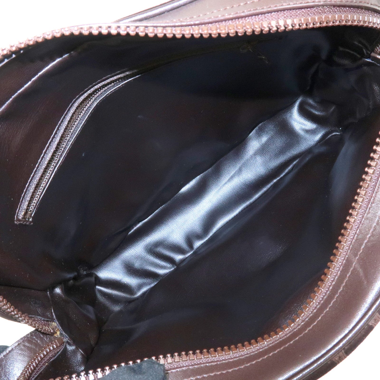 CELINE Macadam Suede Leather Shoulder Bag Crossbody Bag Brown