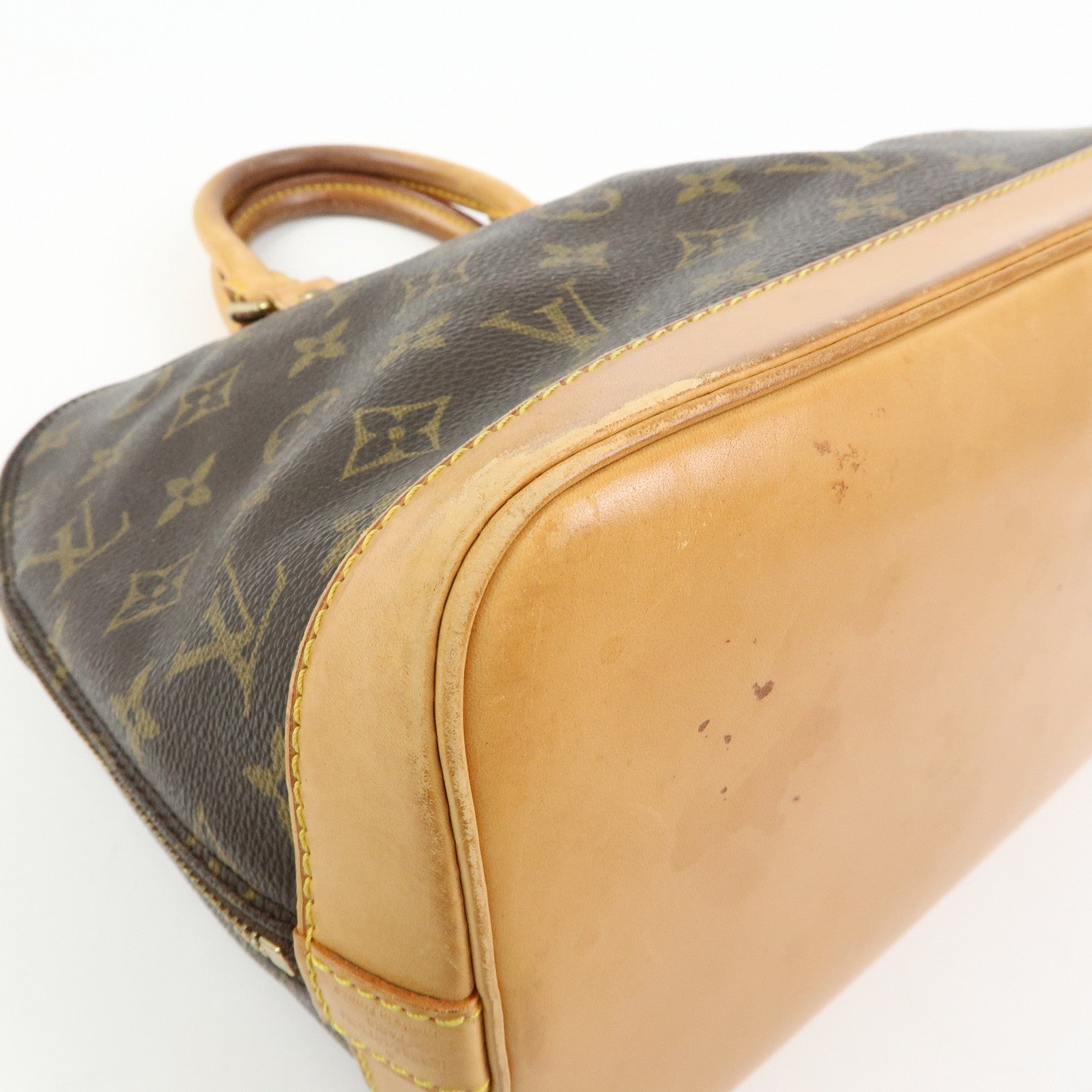 Louis Vuitton Monogram Alma Hand Bag Brown M51130