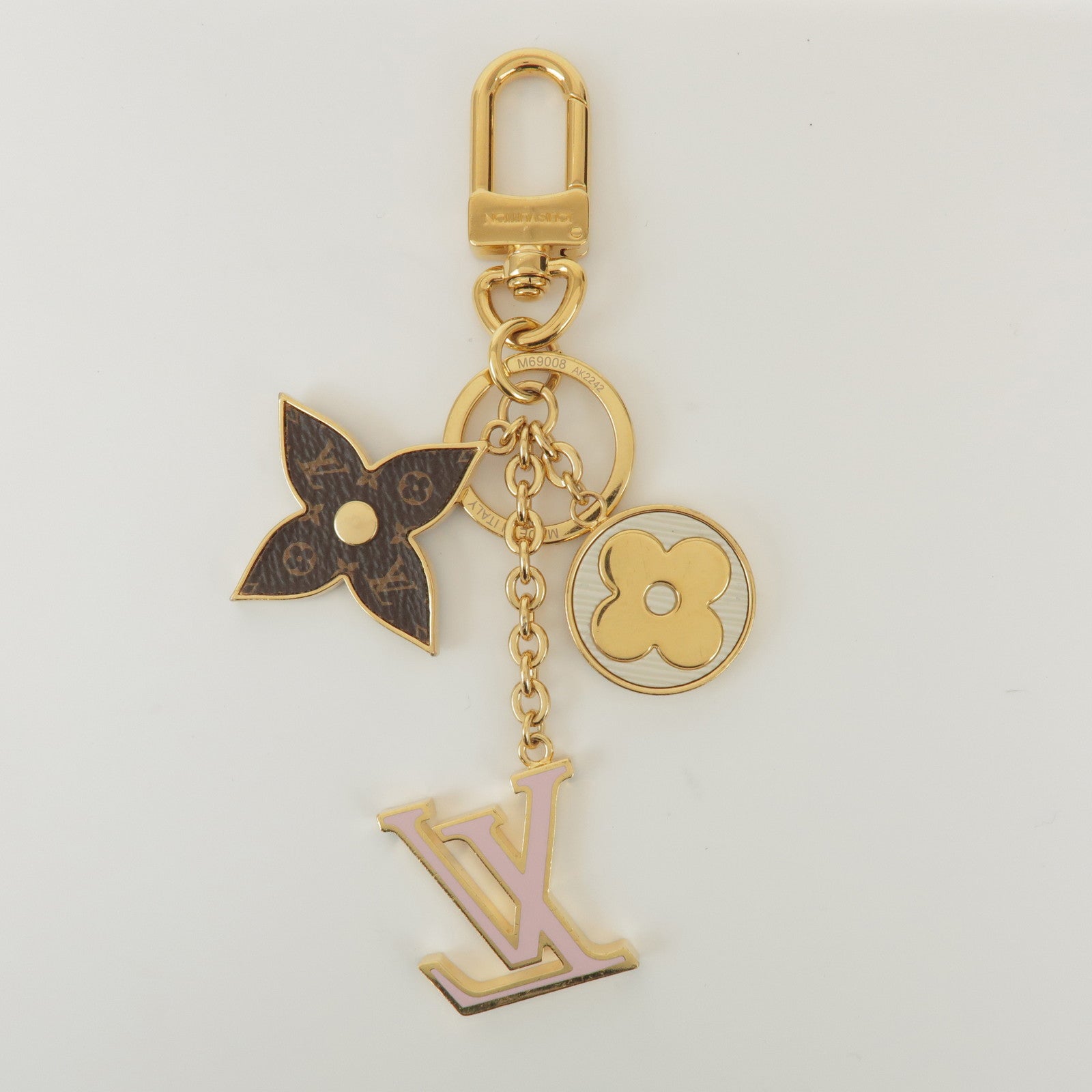 Louis Vuitton Porte Cles Spring Street Metal Bag Charm Gold M69008