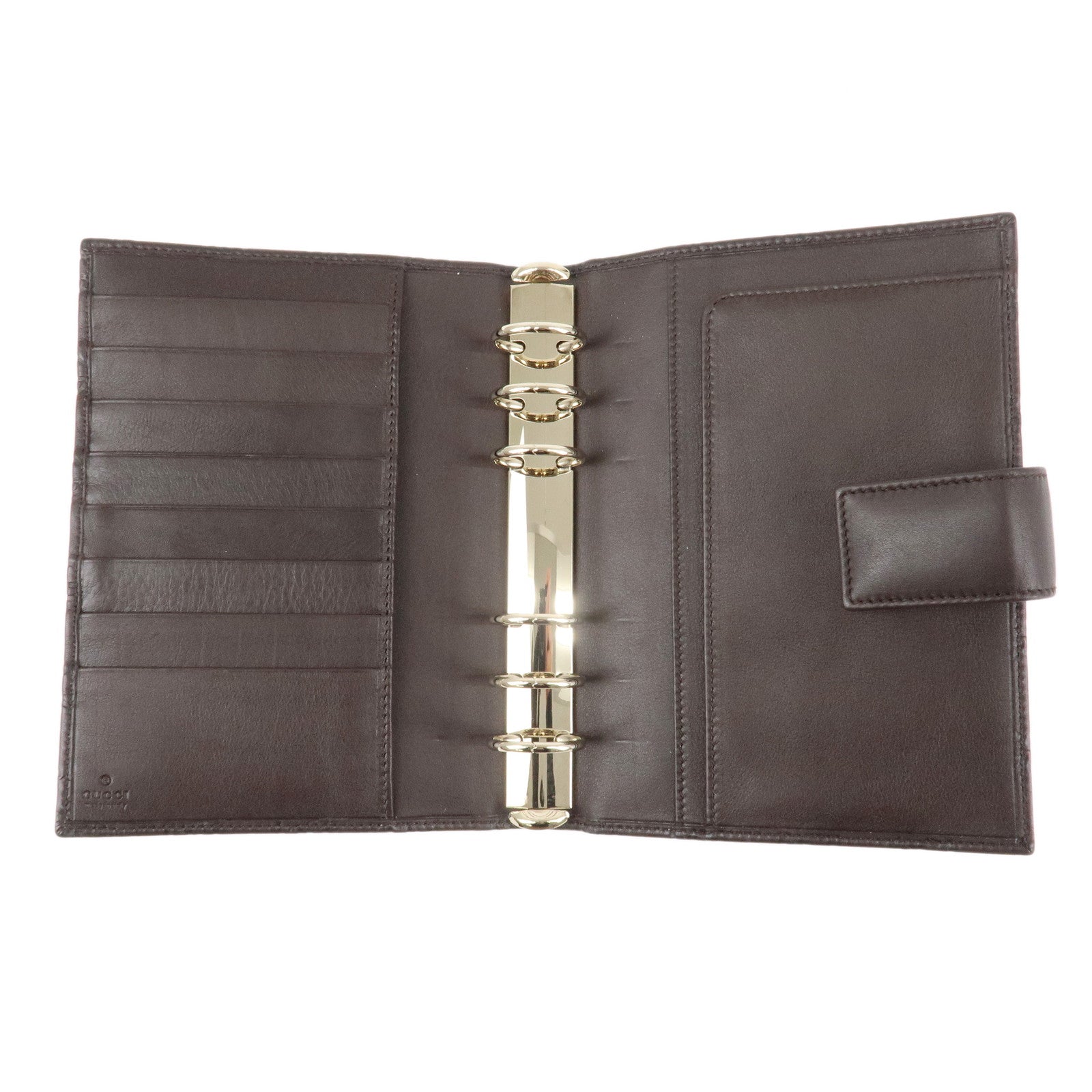 GUCCI Guccissima Guccissima Leather Agenda Organizer Brown 115241 Used