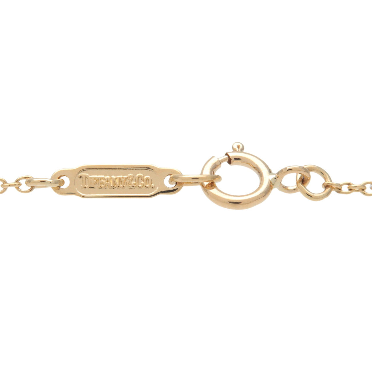 Tiffany & Co Dots Cross 4P Diamond Necklace K18 750YG Yellow Gold