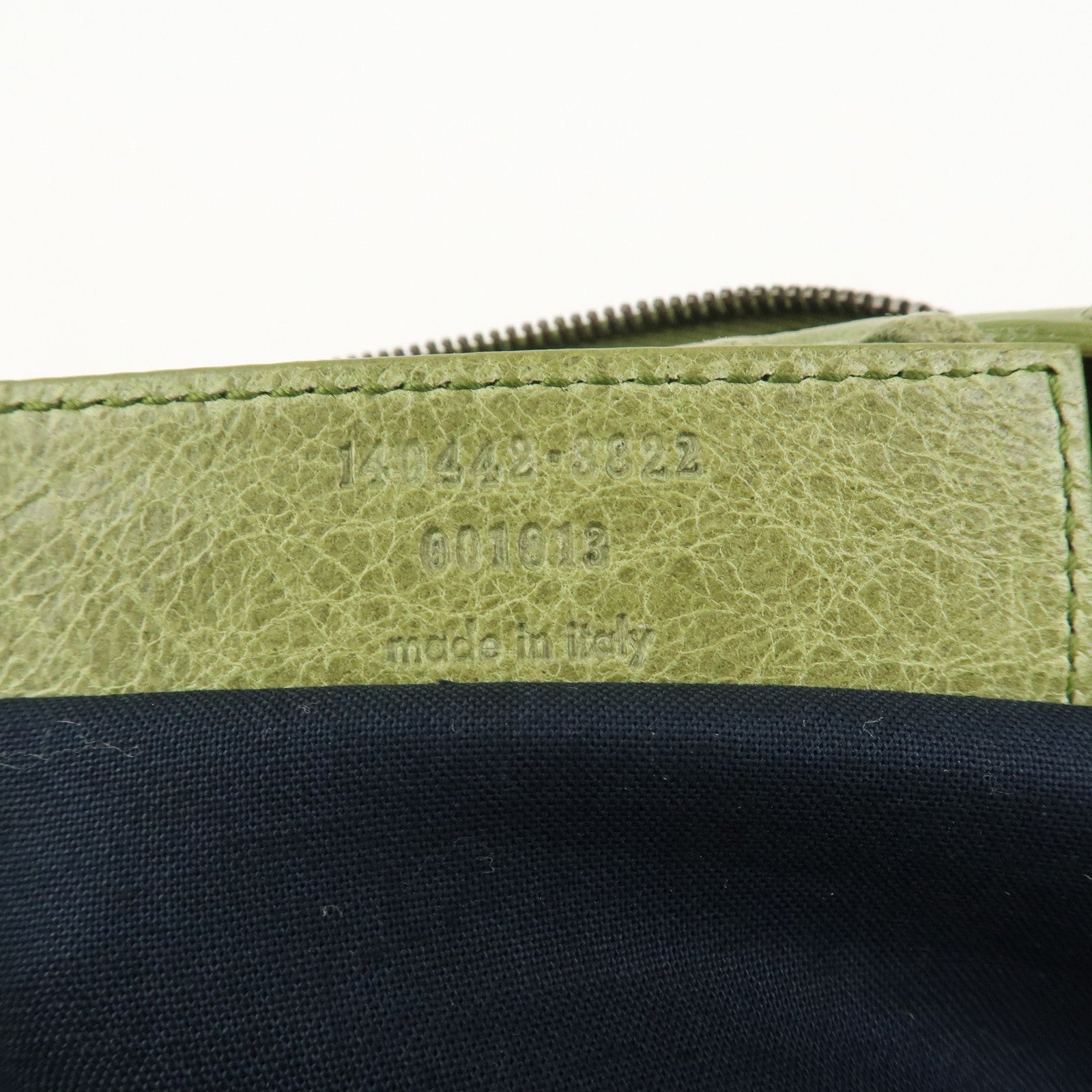 BALENCIAGA Leather The Day Shoulder Bag Green 140442