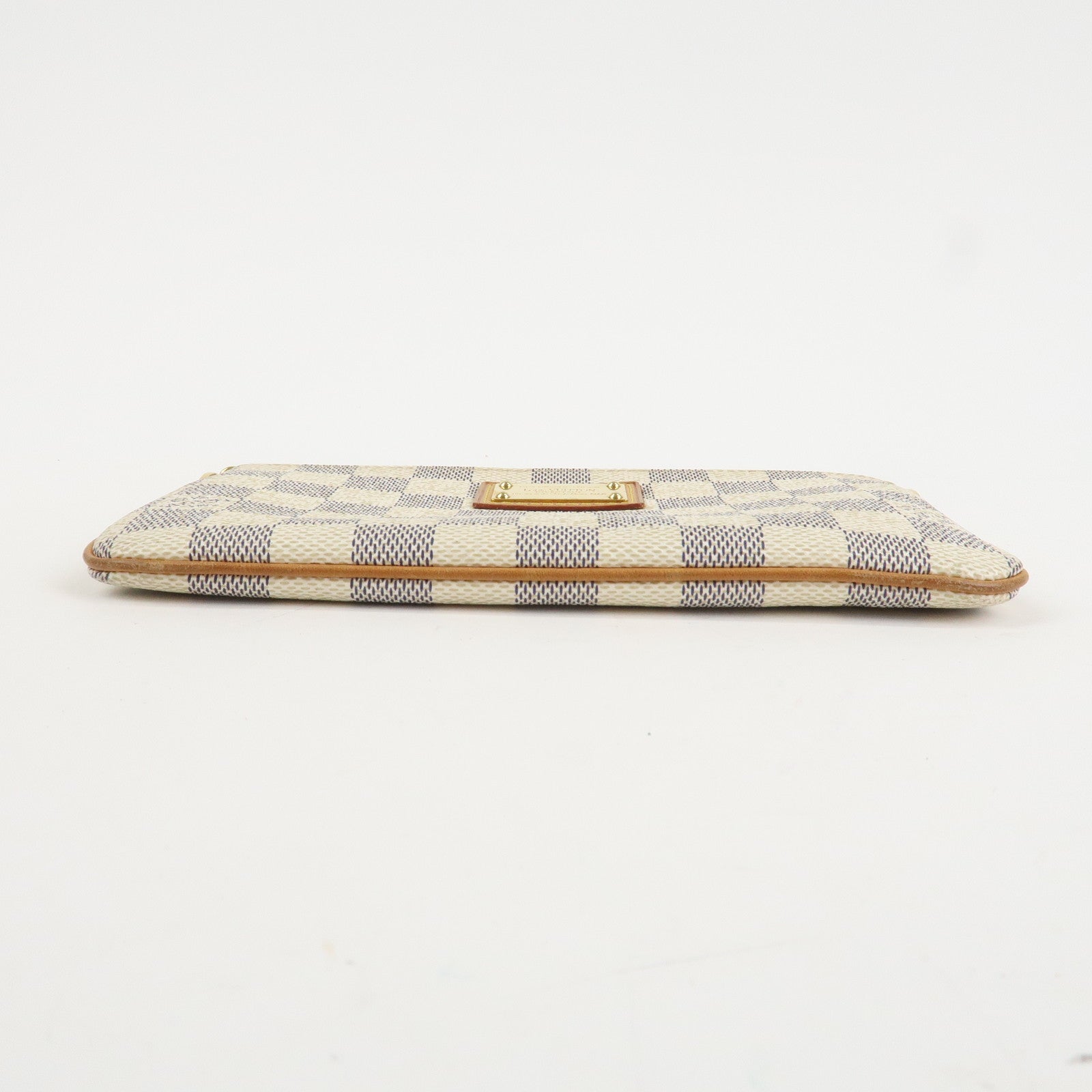 Louis Vuitton Damier Azur Pochette Milla MM Mini Pouch N60027 Used