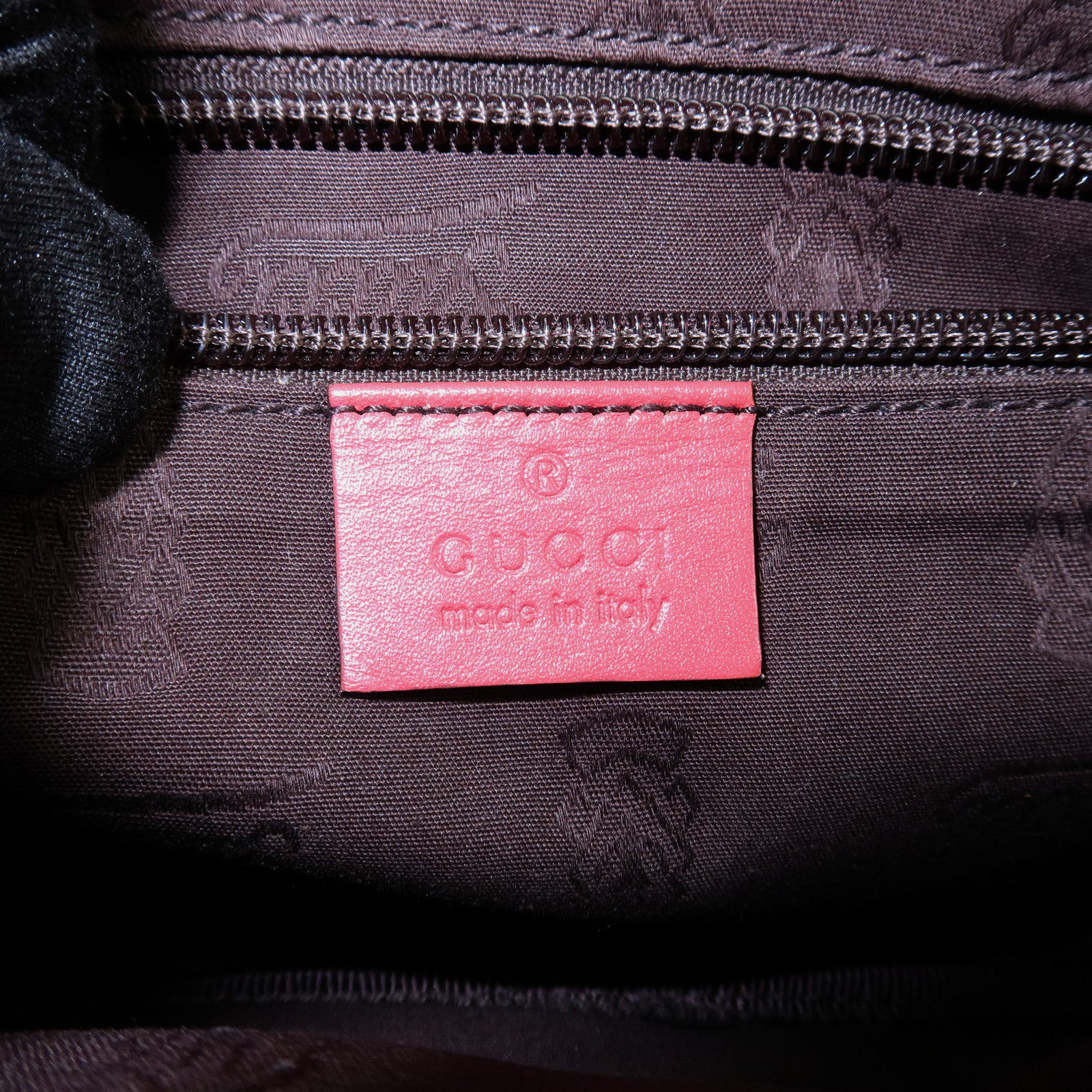 GUCCI GG Imprime GG Supreme Leather Shoulder Bag Pink 201447