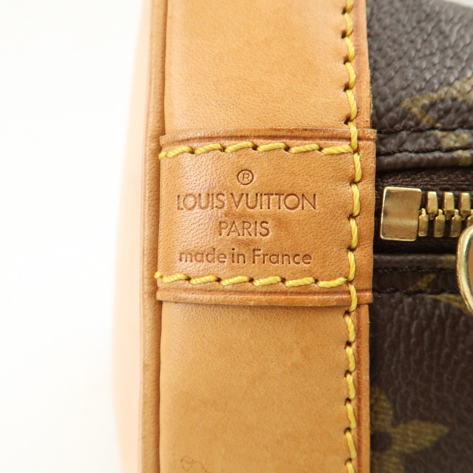 Louis Vuitton Monogram Canvas Alma Hand Bag Brown M51130 Used