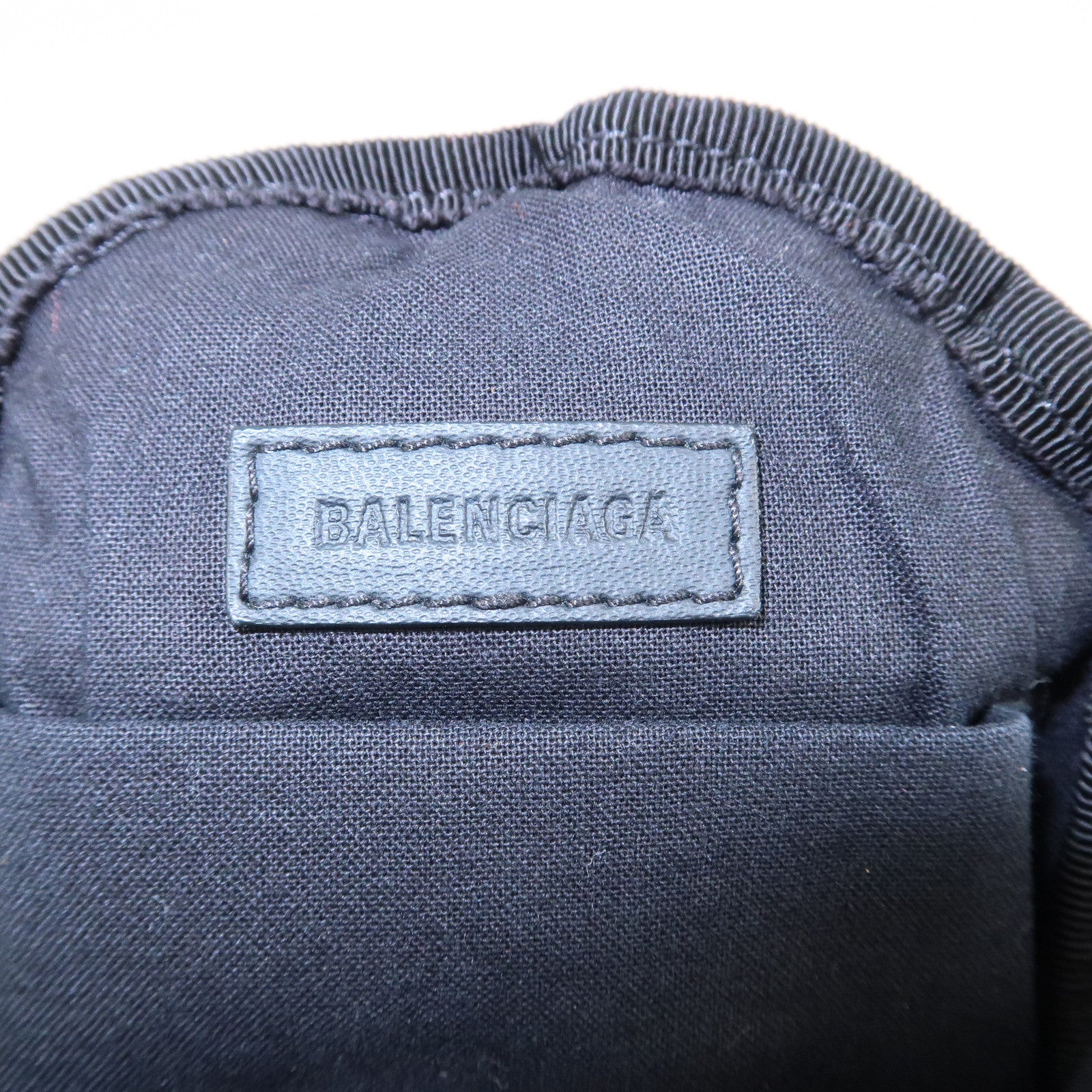 BALENCIAGA Logo Nylon Explorer Mini Shoulder Bag Black 656060
