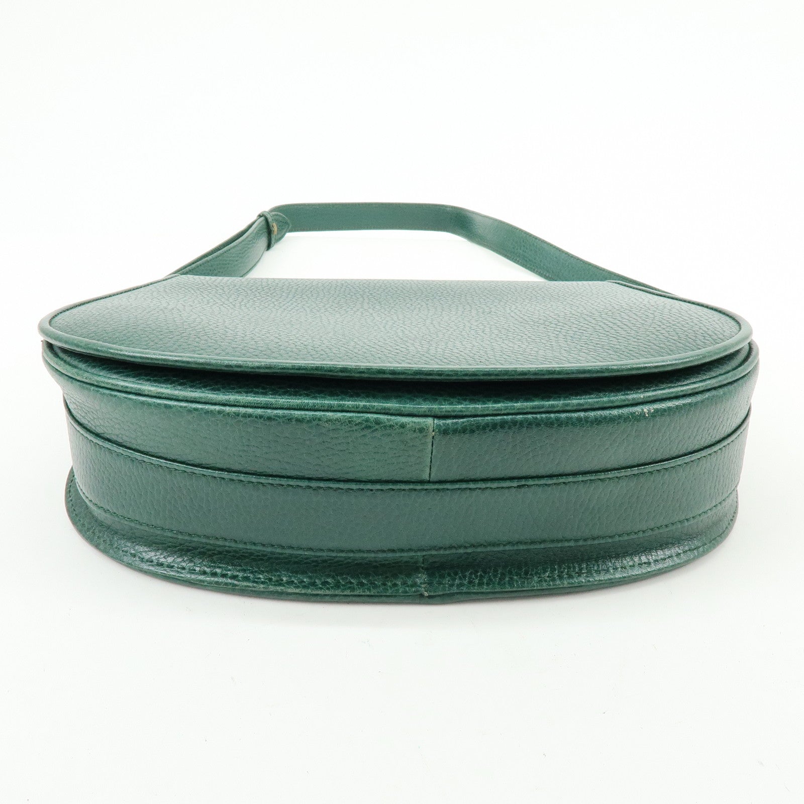 Cartier Must de Cartier Leather Flap Shoulder Bag Green