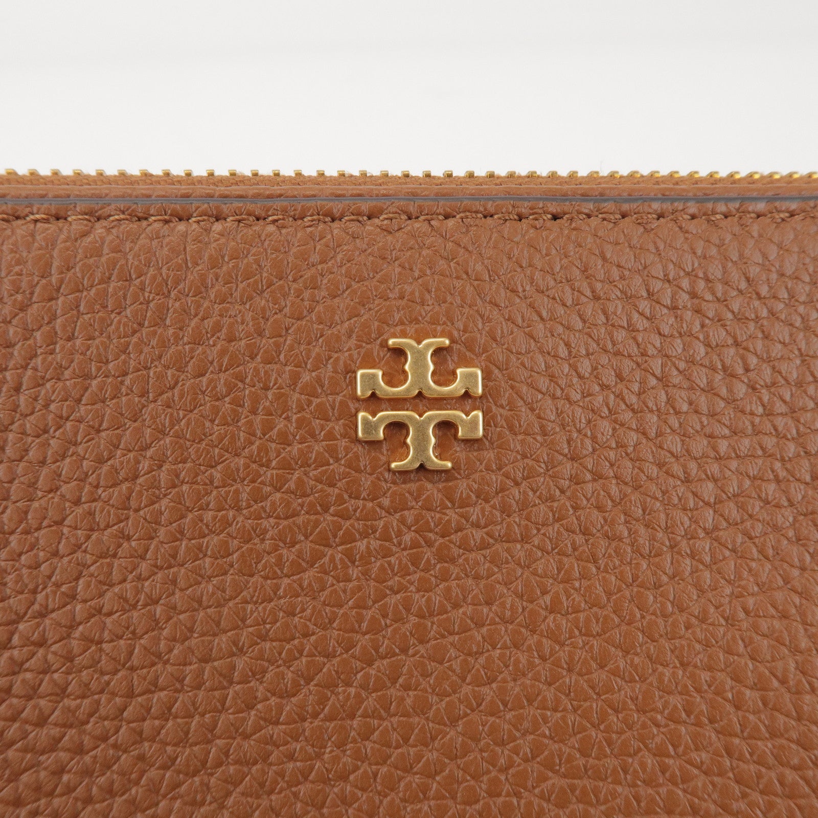 TORY BURCH Double T Leather Shoulder Bag Crossbody Bag Brown