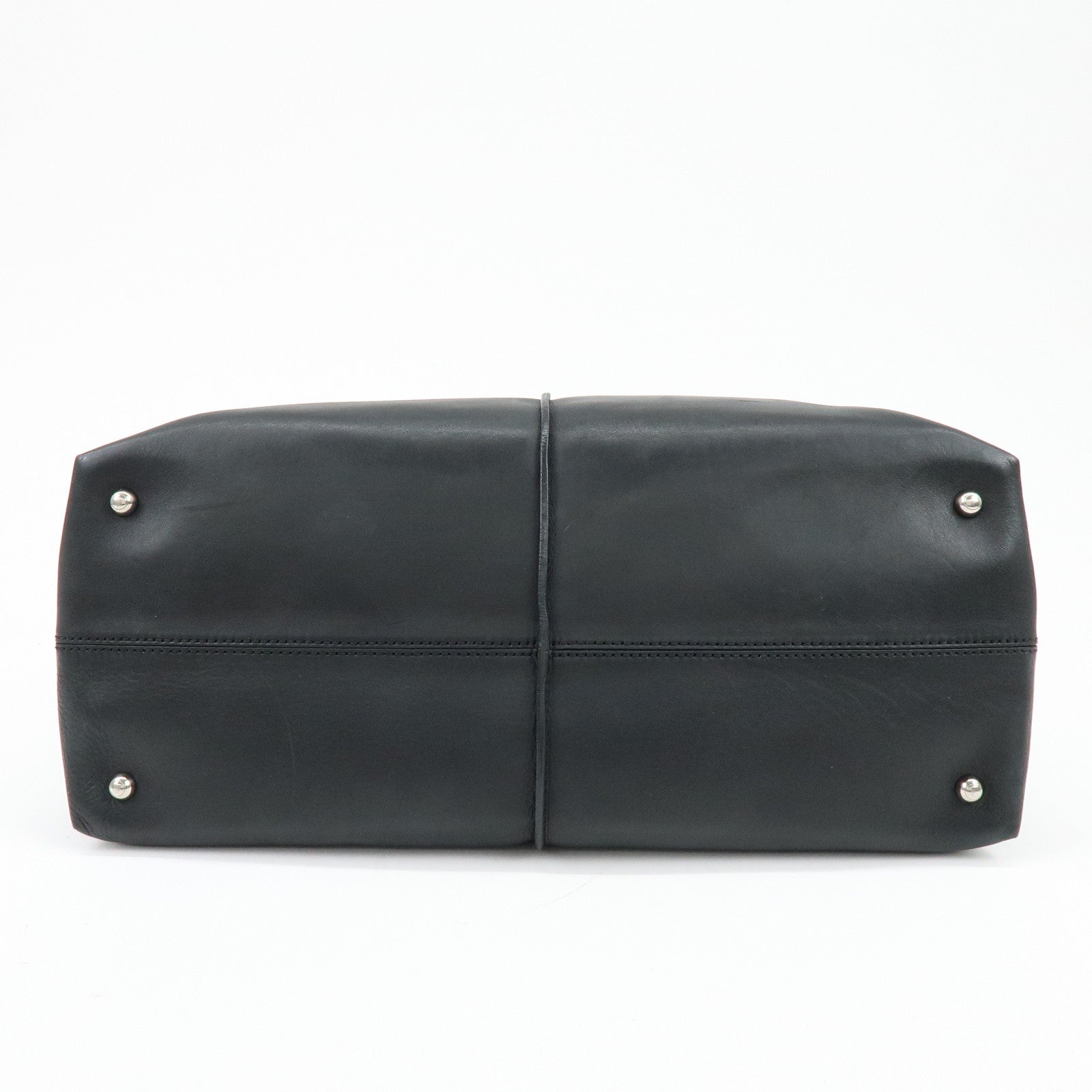 TOD'S D-Styling Leather 2Way Bag Bauletto Bag Shoulder Bag Black