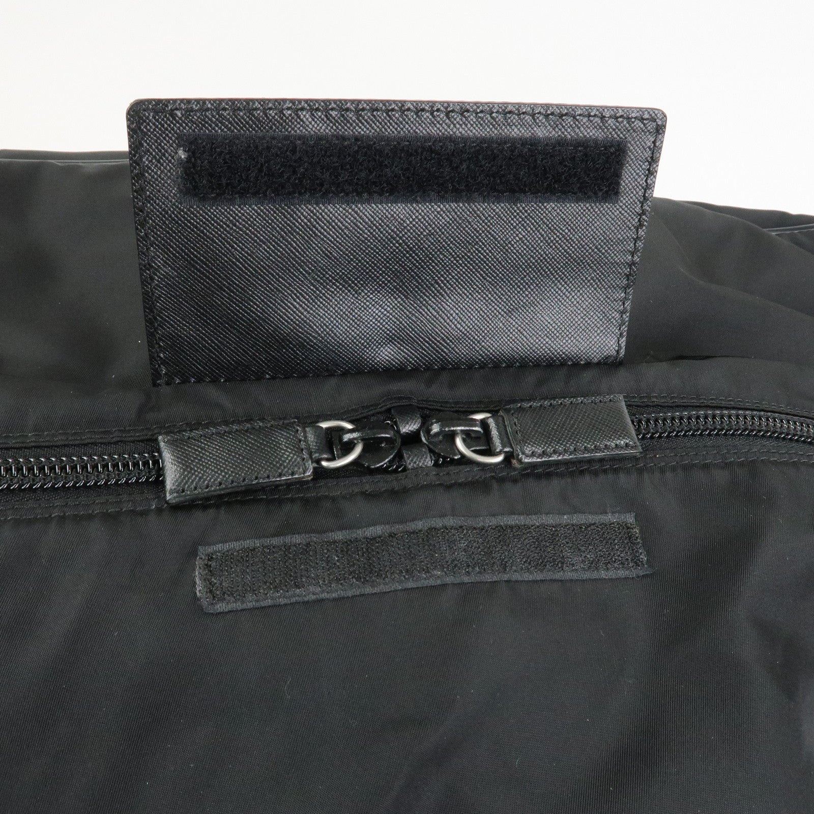 PRADA Nylon Saffiano Leather 2WAY Bag Boston Bag Black VS001S