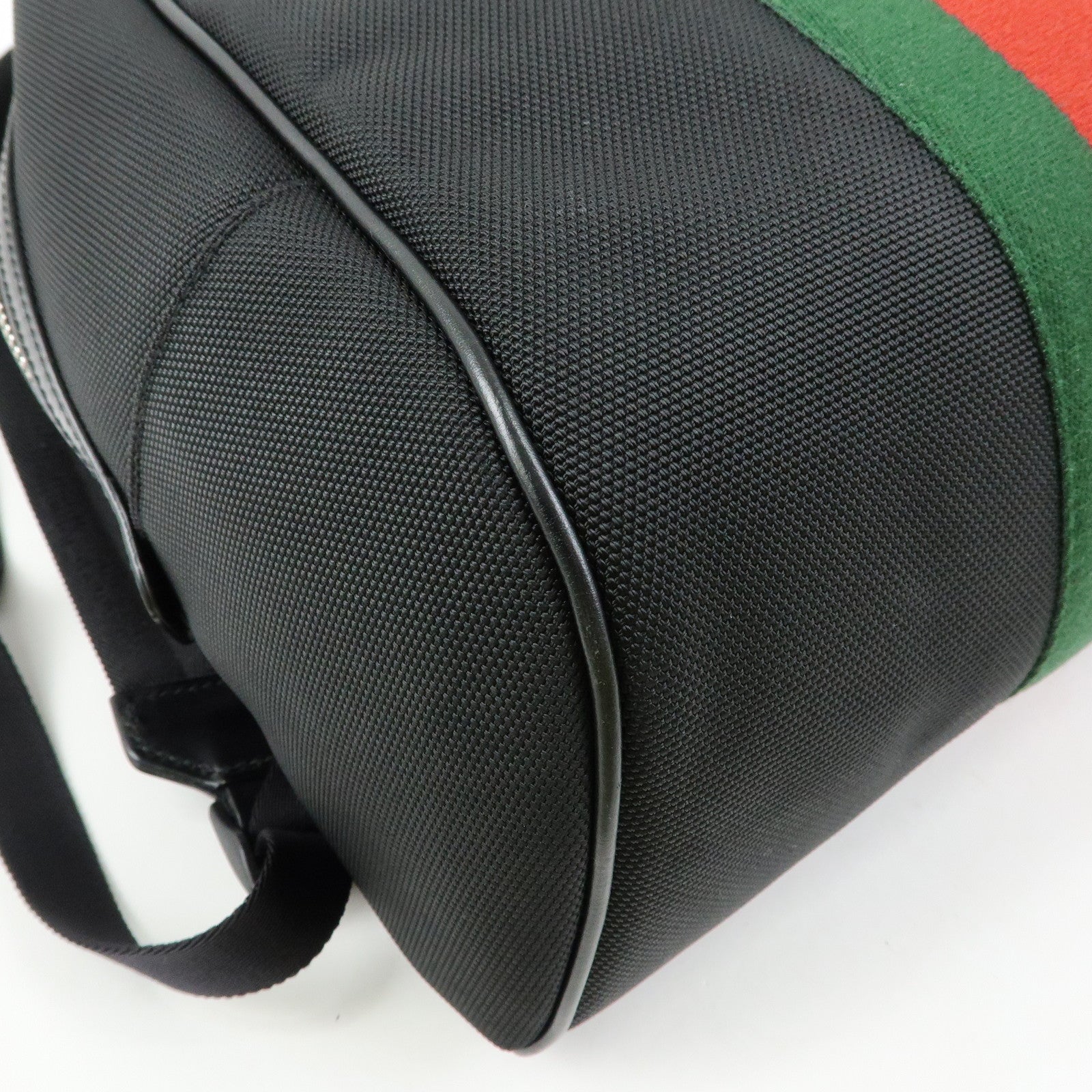 GUCCI Sherry Canvas Leather Backpack Rucksack Black 630917