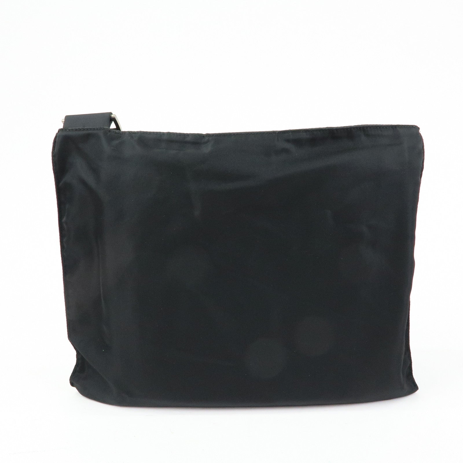 PRADA Triangle Logo Nylon Shoulder Bag Crossbody Bag Black BT0420