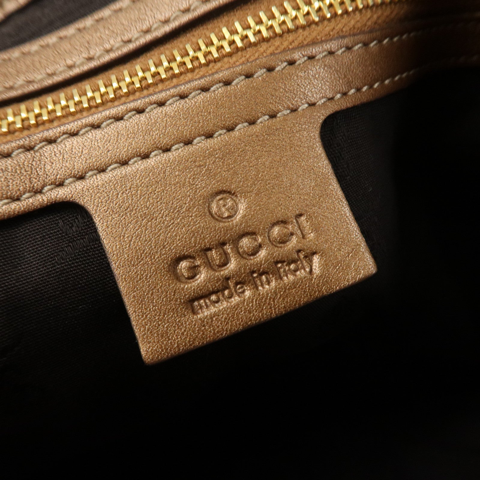 GGUCCI GG Twins Guccissima Leather Tote Bag Bronze 232957