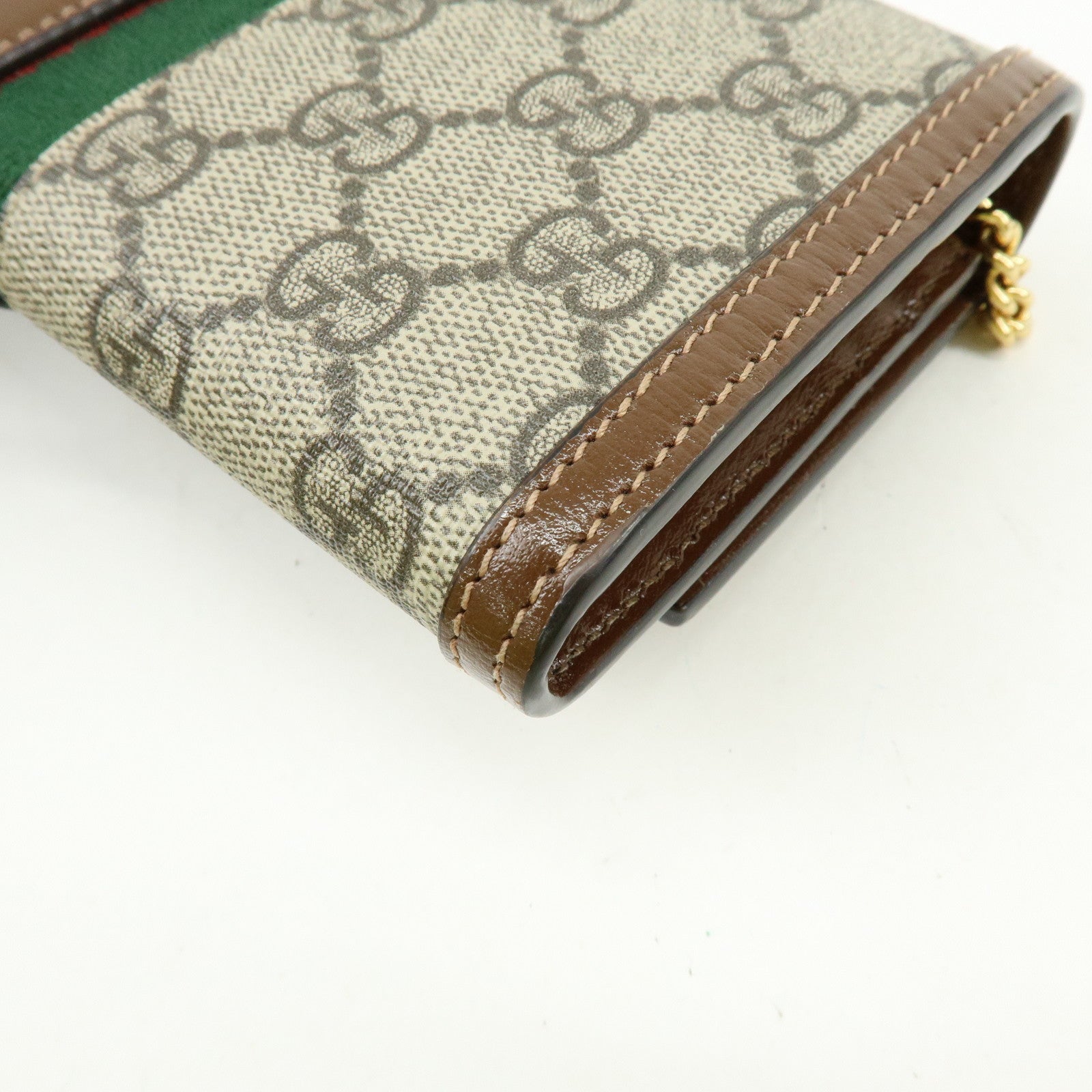 GUCCI Jackie 1961 Sherry Leather Chain Wallet Beige 652681.0416
