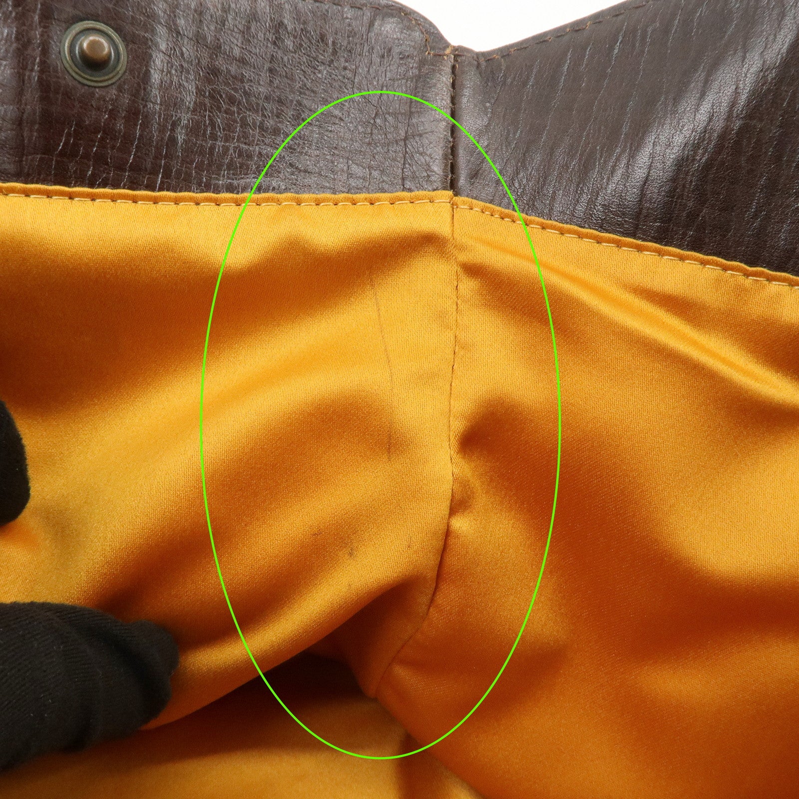 FENDI Etonico Denim Leather Tote Bag Shoulder Bag Brown 8BN162