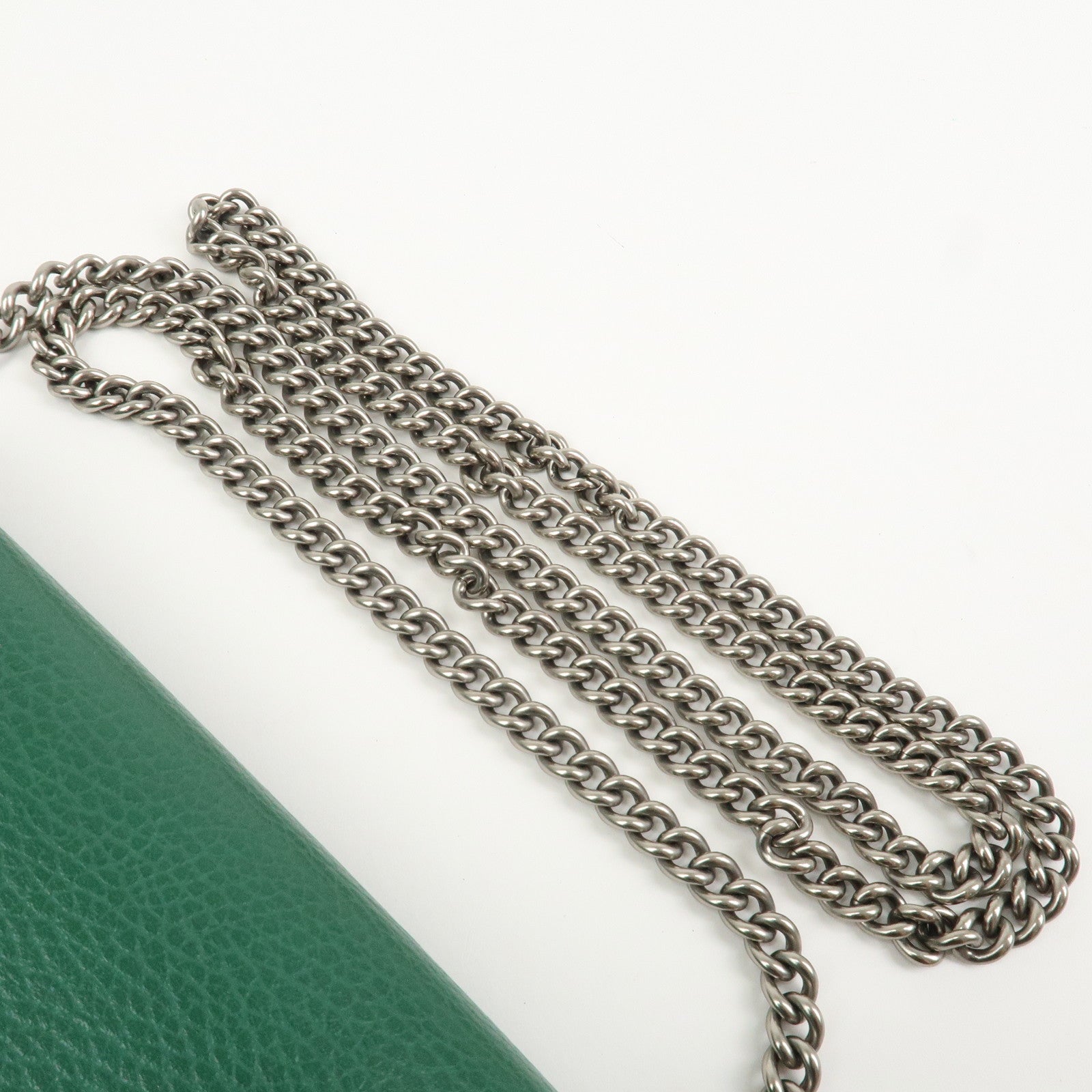 GUCCI Dionysus Leather Chain Shoulder Bag Green 401231
