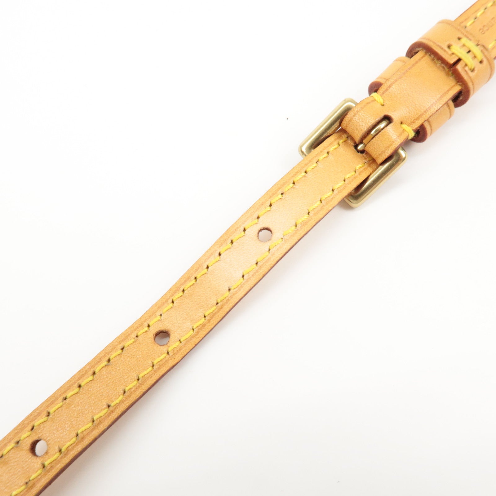 Louis Vuitton Leather Adjustable Shoulder Strap120cm Natural J52314 Used