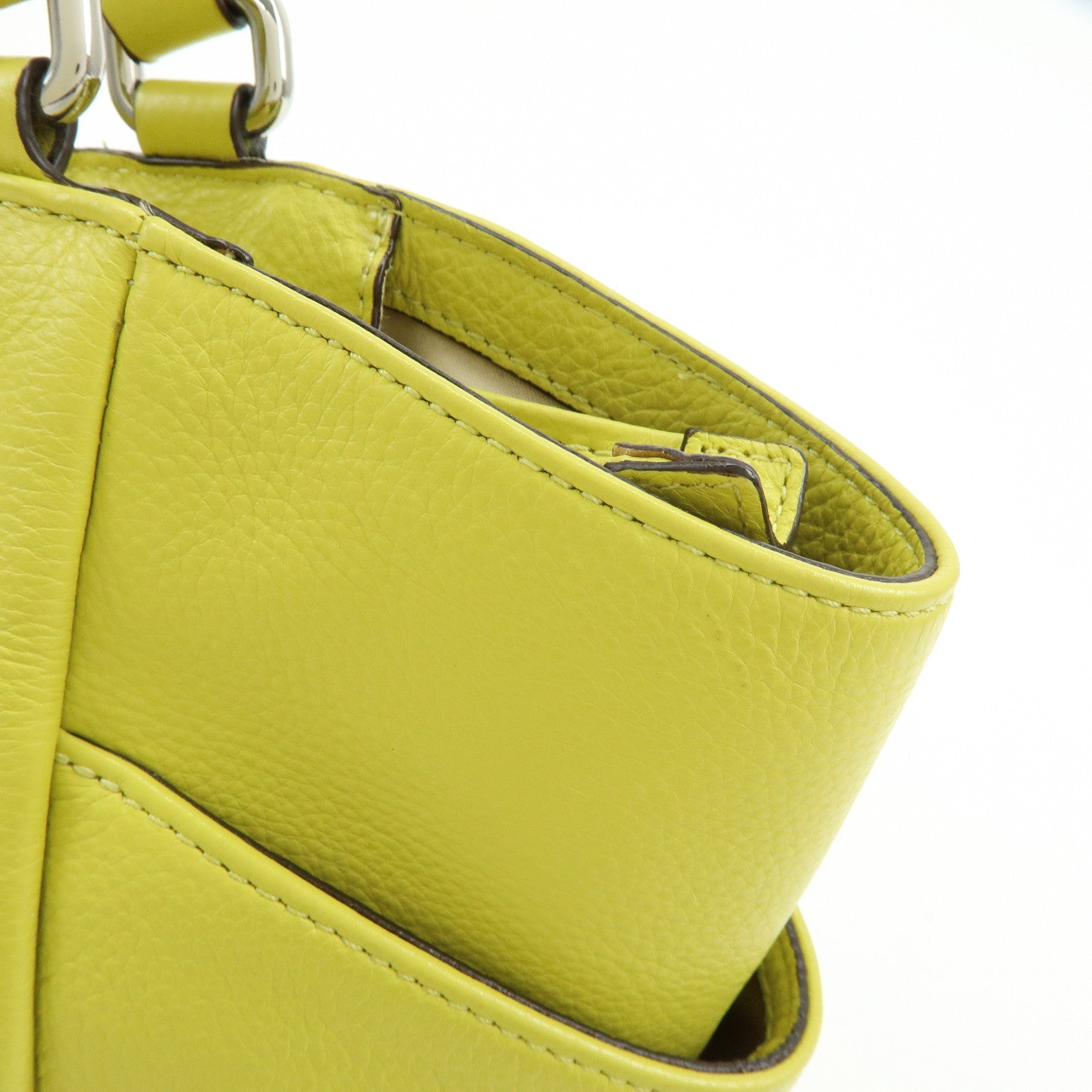 COACH Parker Leather Tote Bag Shoulder Bag Yellow