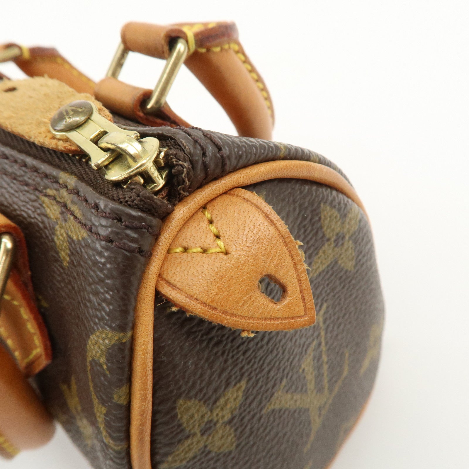 Louis Vuitton Monogram Mini Speedy Hand Bag Boston Bag Brown M41534