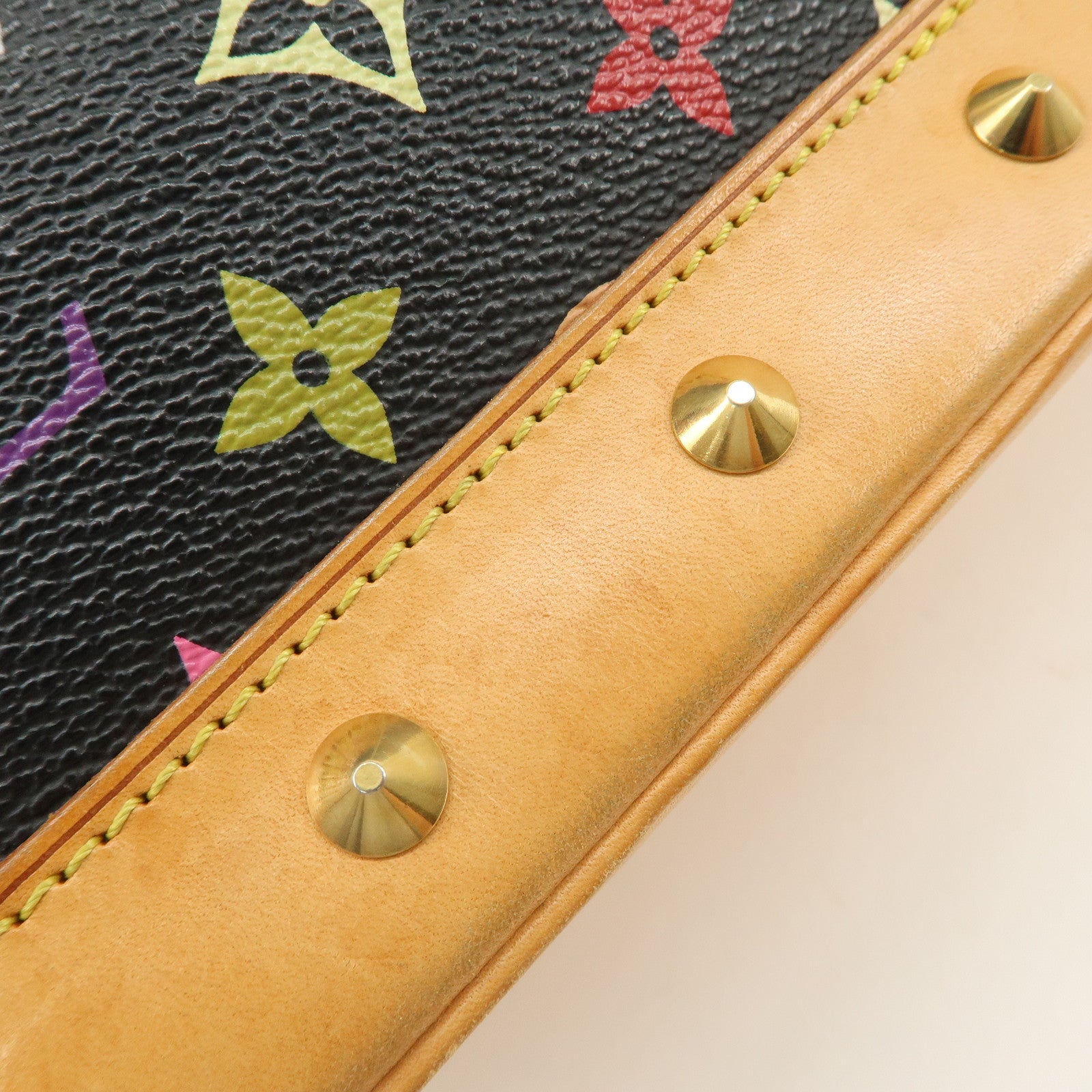Louis Vuitton Monogram Multicolor Alma Hand Bag Noir M92646