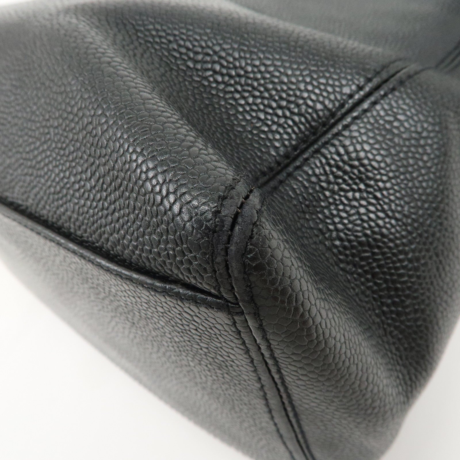 CHANEL COCO Mark Caviarskin Shoulder Bag Tote Bag Hand Bag Black