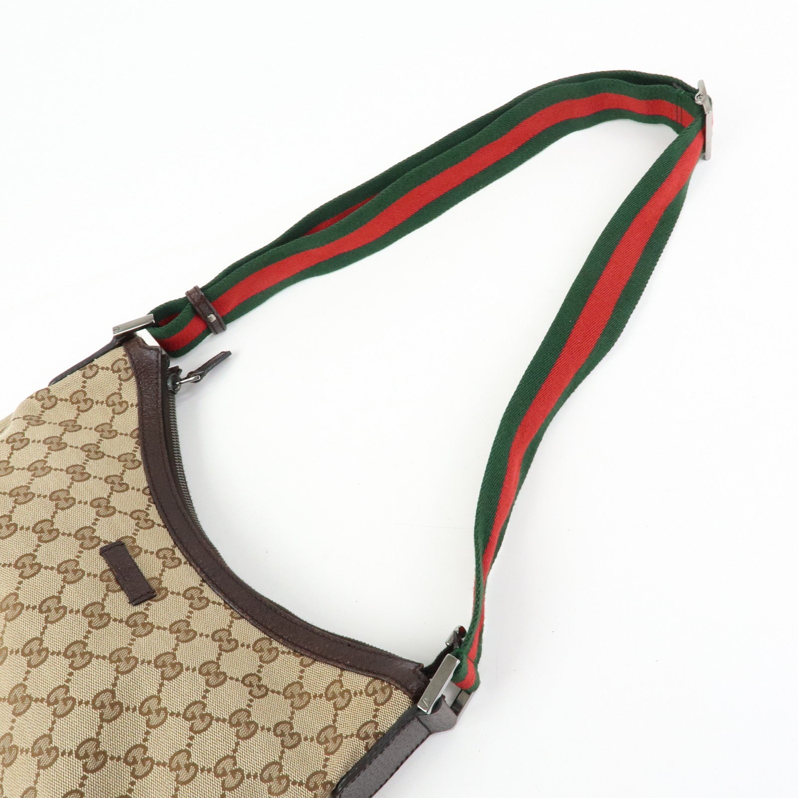 GUCCI Sherry GG Canvas Shoulder Crossbody Bag Beige Brown 181092