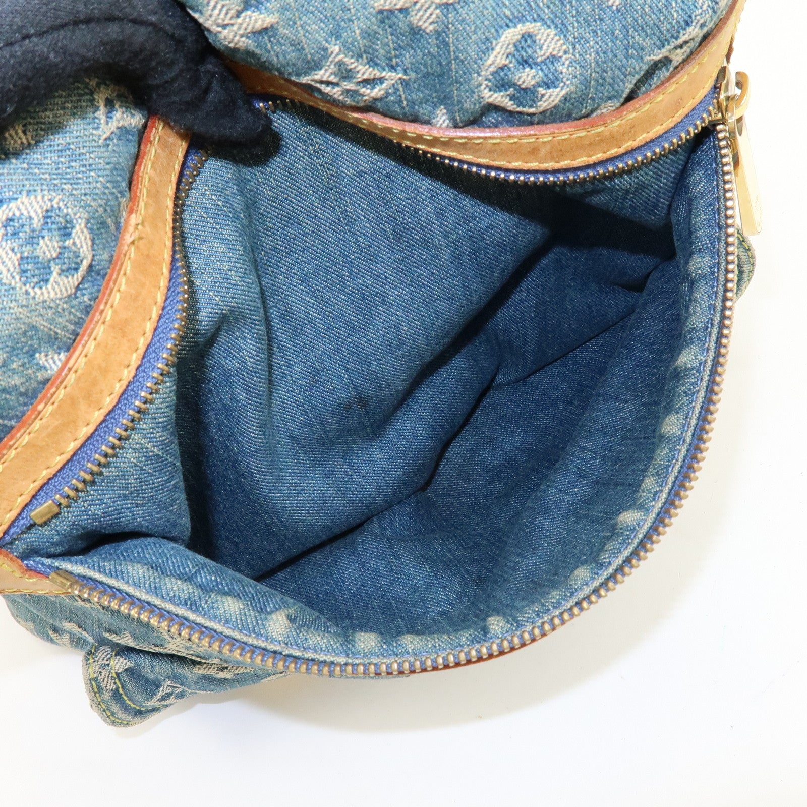 Louis Vuitton Monogram Denim Baggy GM Shoulder Bag Blue M95048