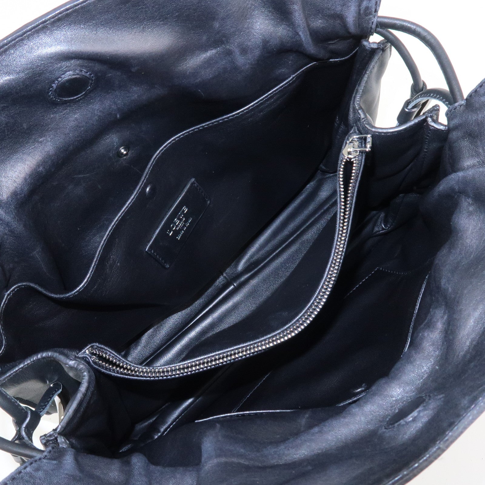 LOEWE Anagram Calf Leather Hand Bag Black